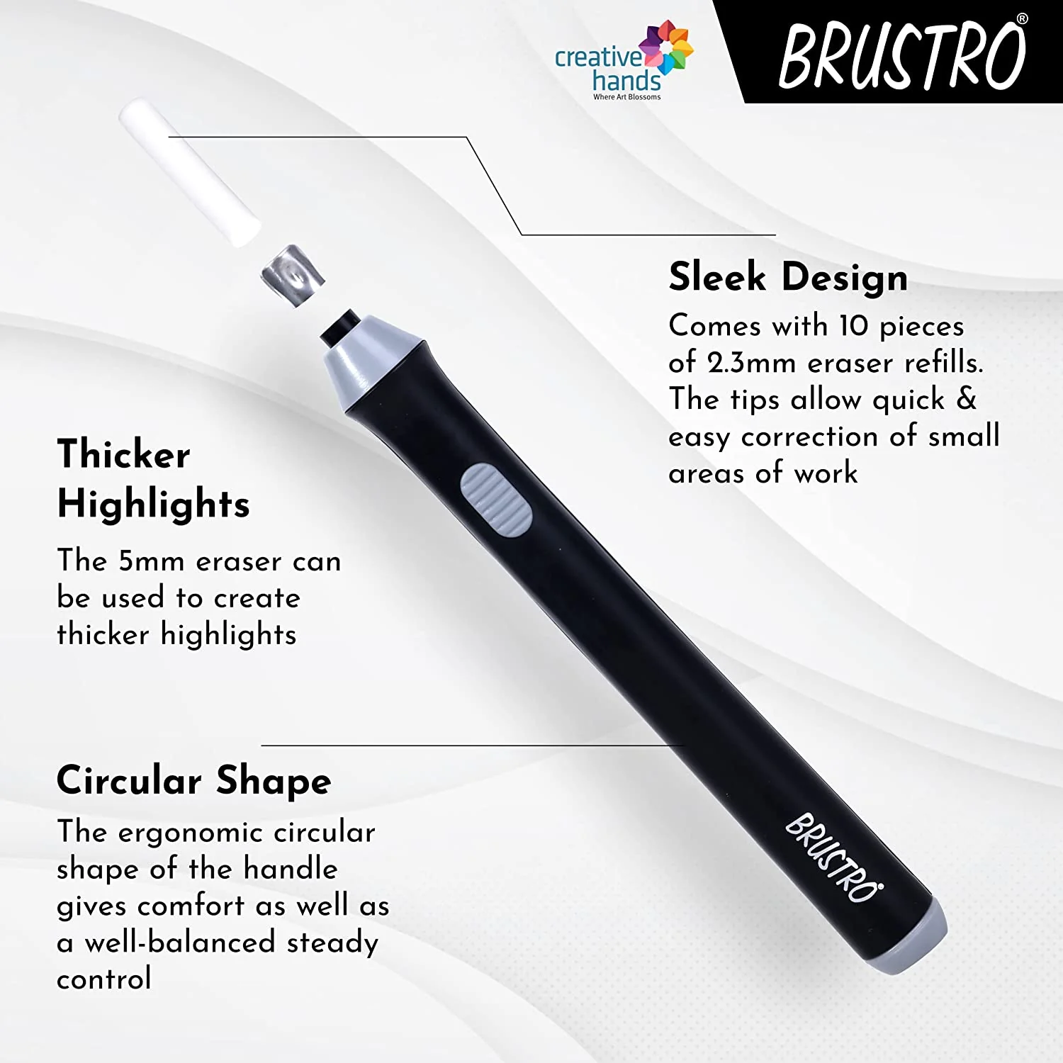 Brustro Slim Battery Operated Automatic Eraser - Image 3