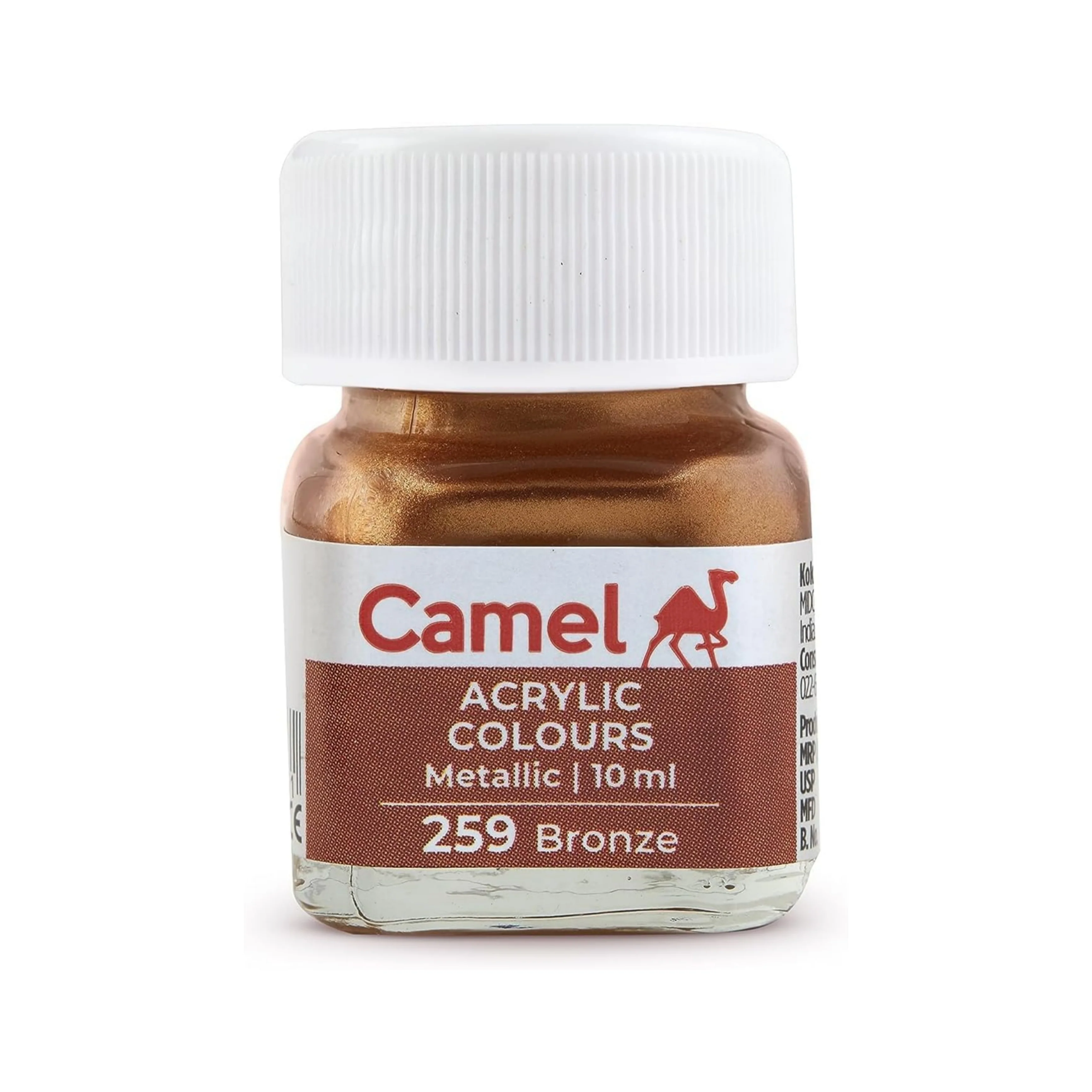 Camel Acrylic Metallic Colours - 6 Shades - Image 6