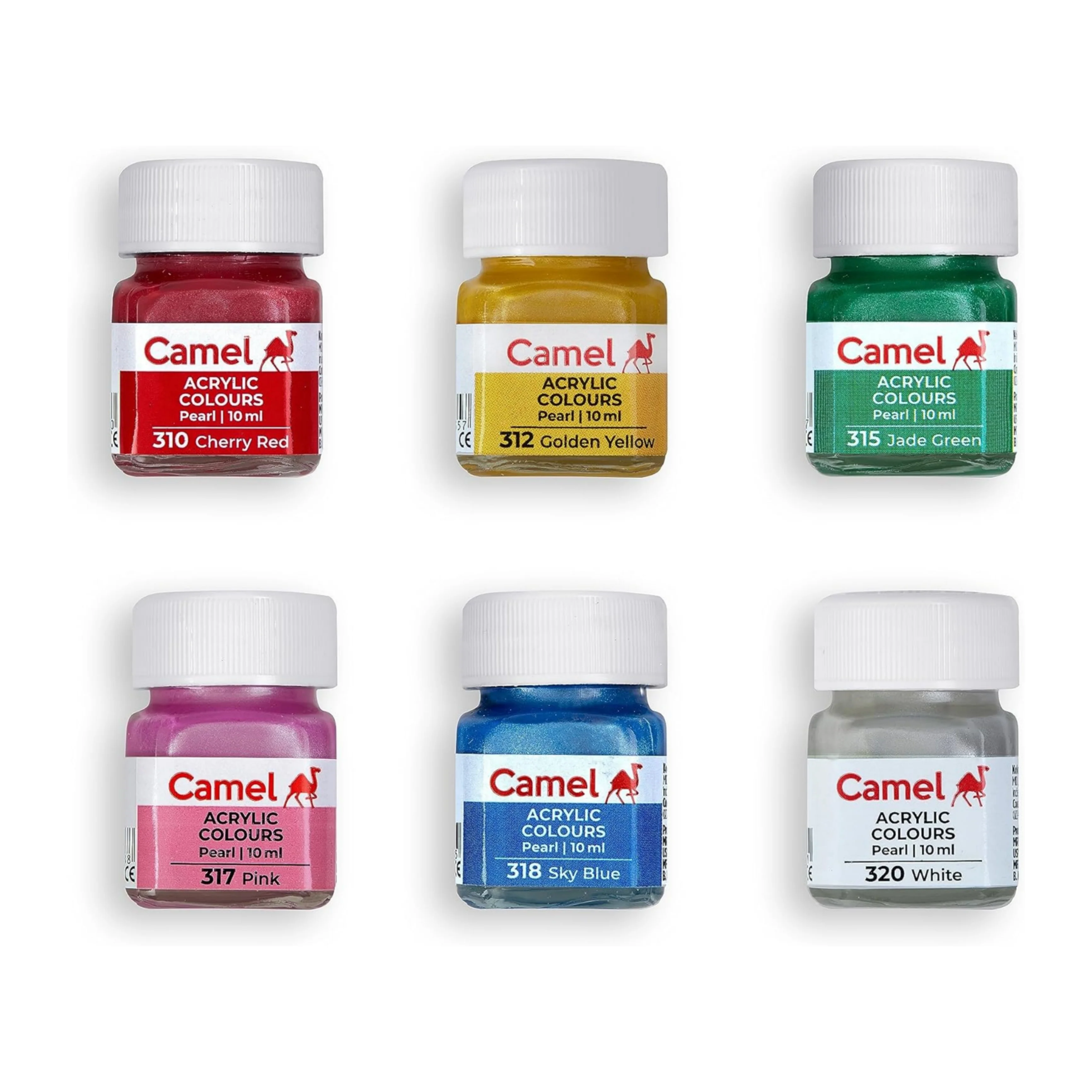 Camel Acrylic Pearl Colours - 6 Shades - Image 3