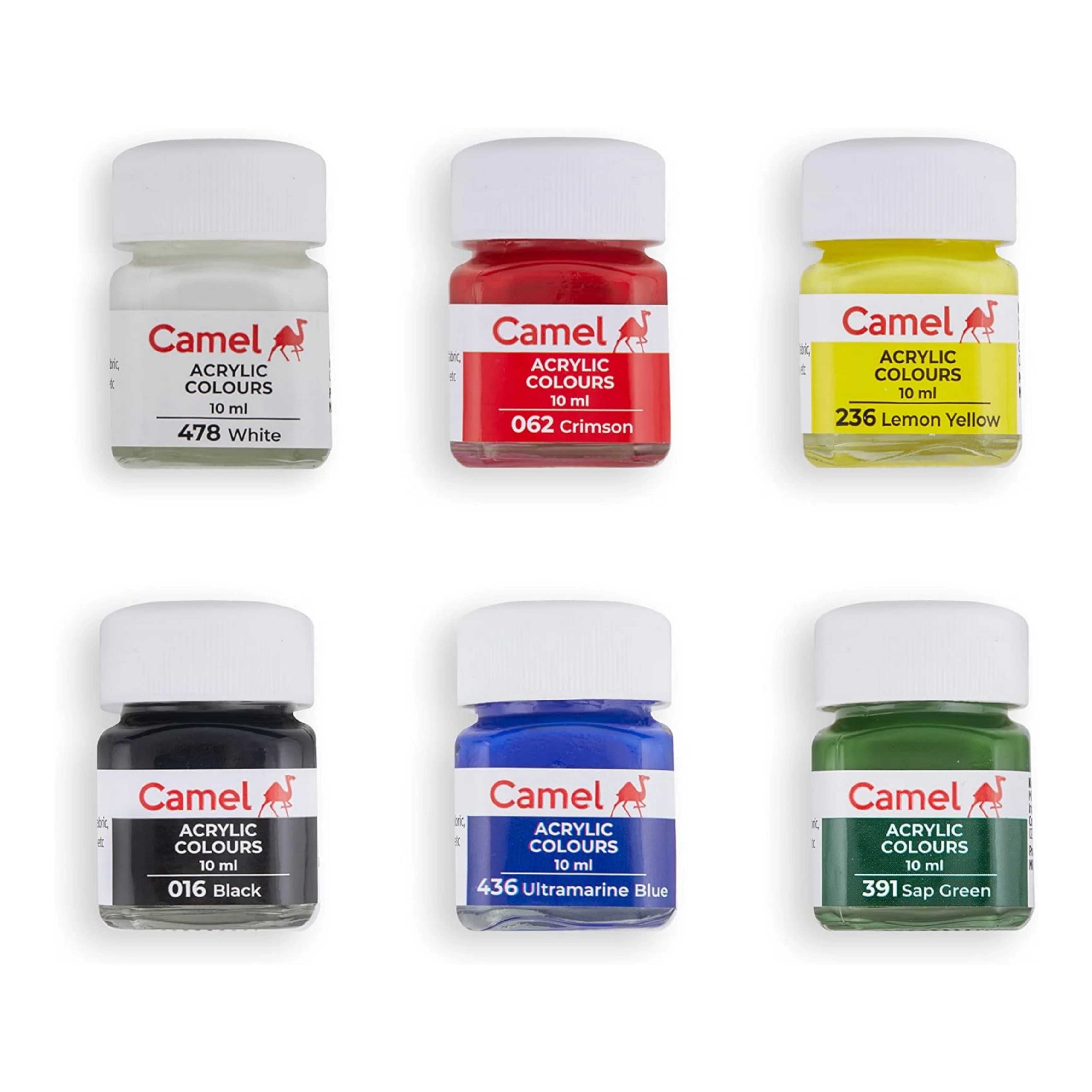 Camel Acrylic Ultra Colours - 6 Shades - Image 2