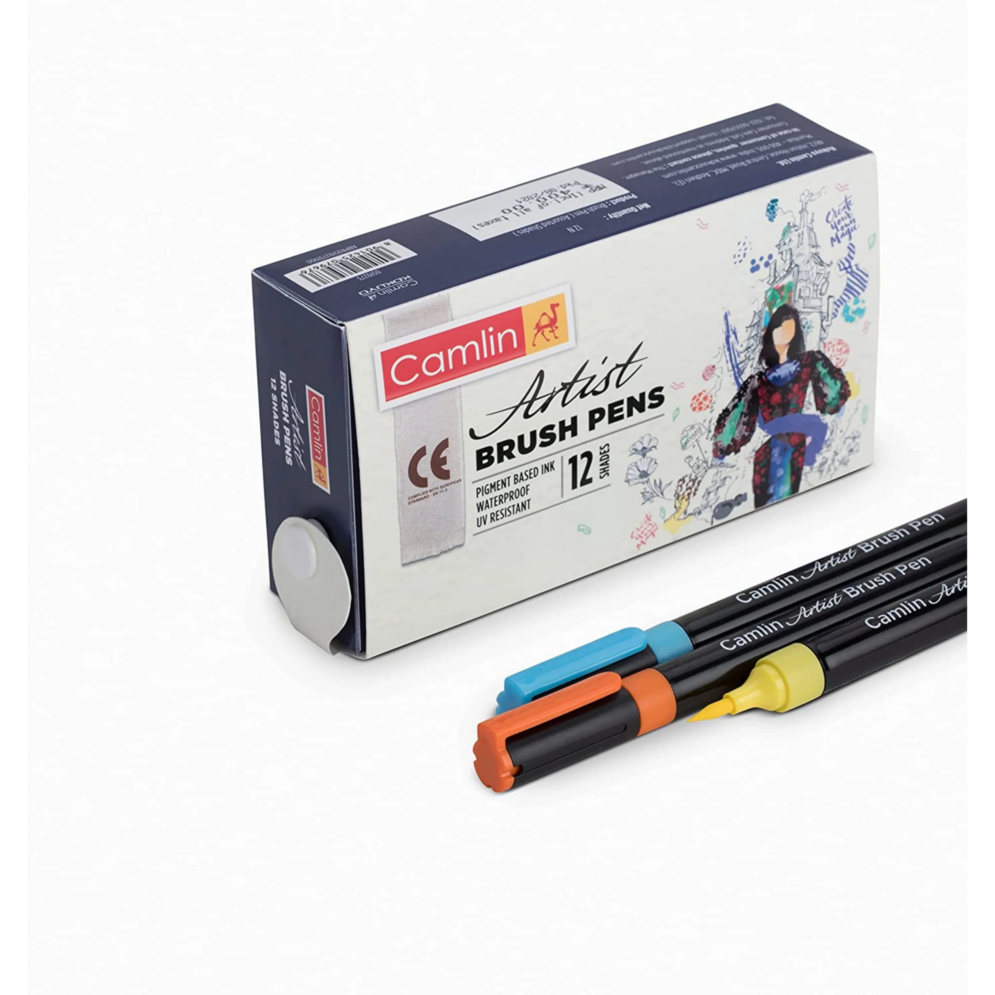 Camel Camlin Artist Brush Pen – 12 Shades