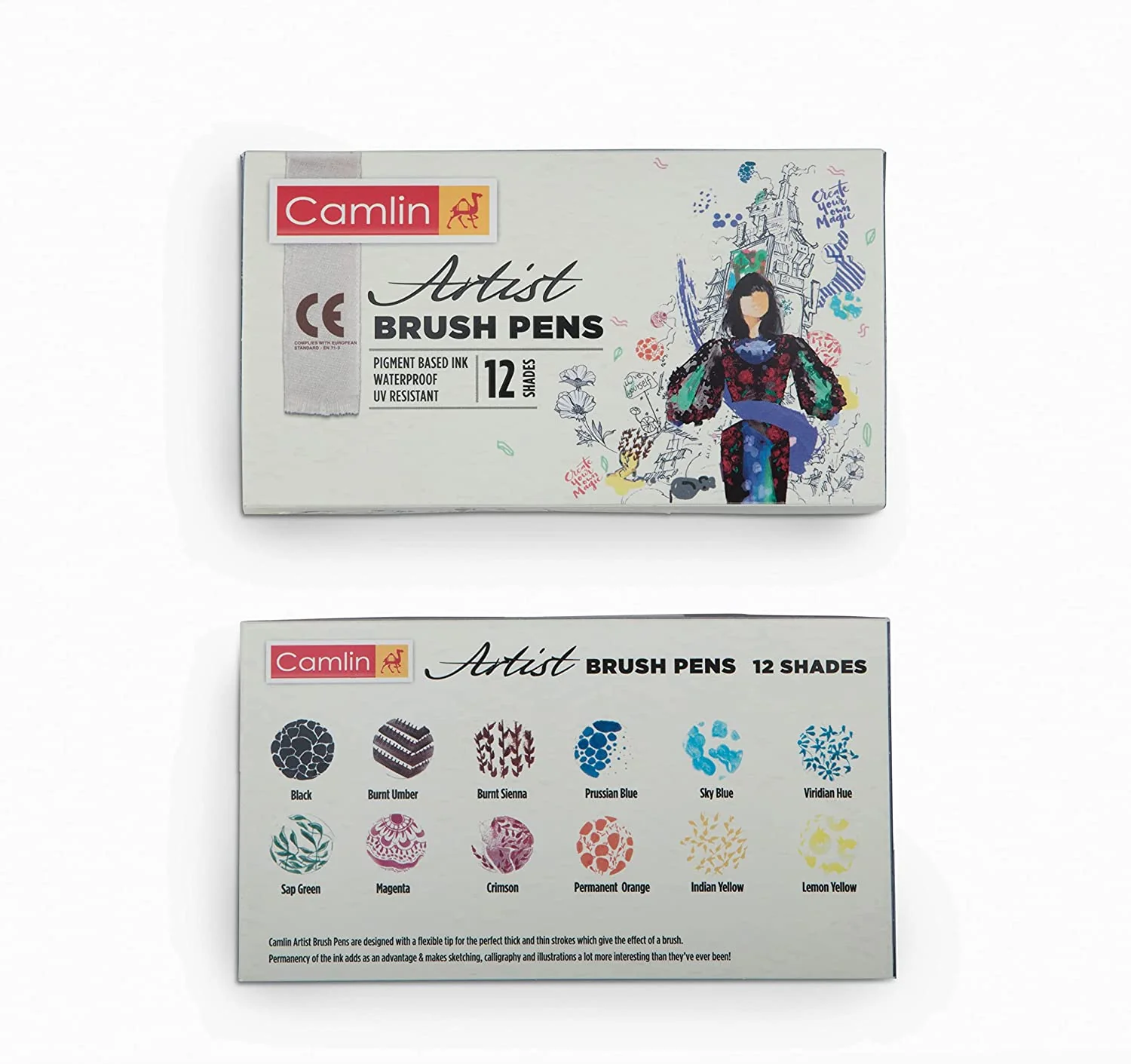 Camel Camlin Artist Brush Pen – 12 Shades - Image 6