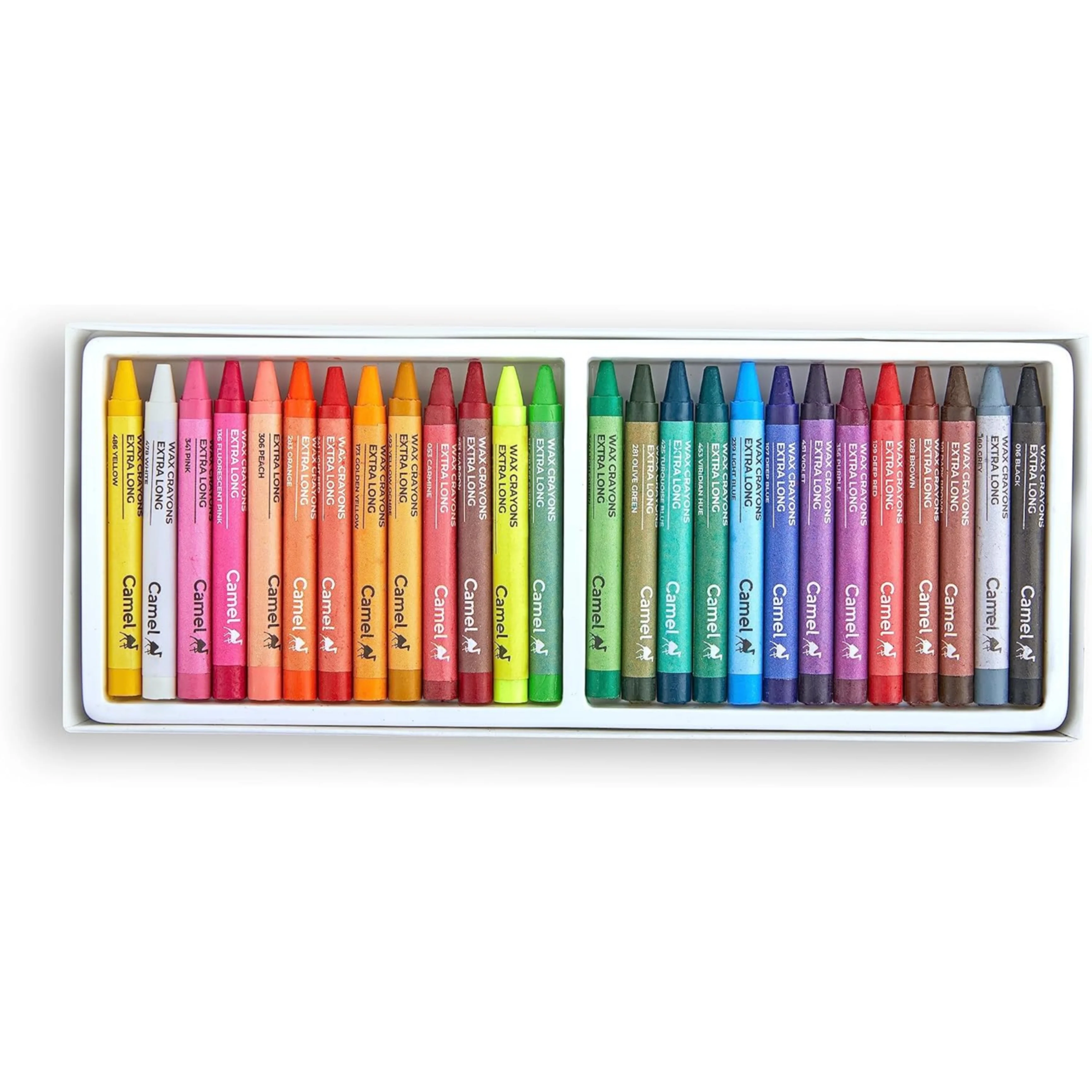 Camel Camlin Kokuyo Extra Long Wax Crayons - 26 Shades - Image 2