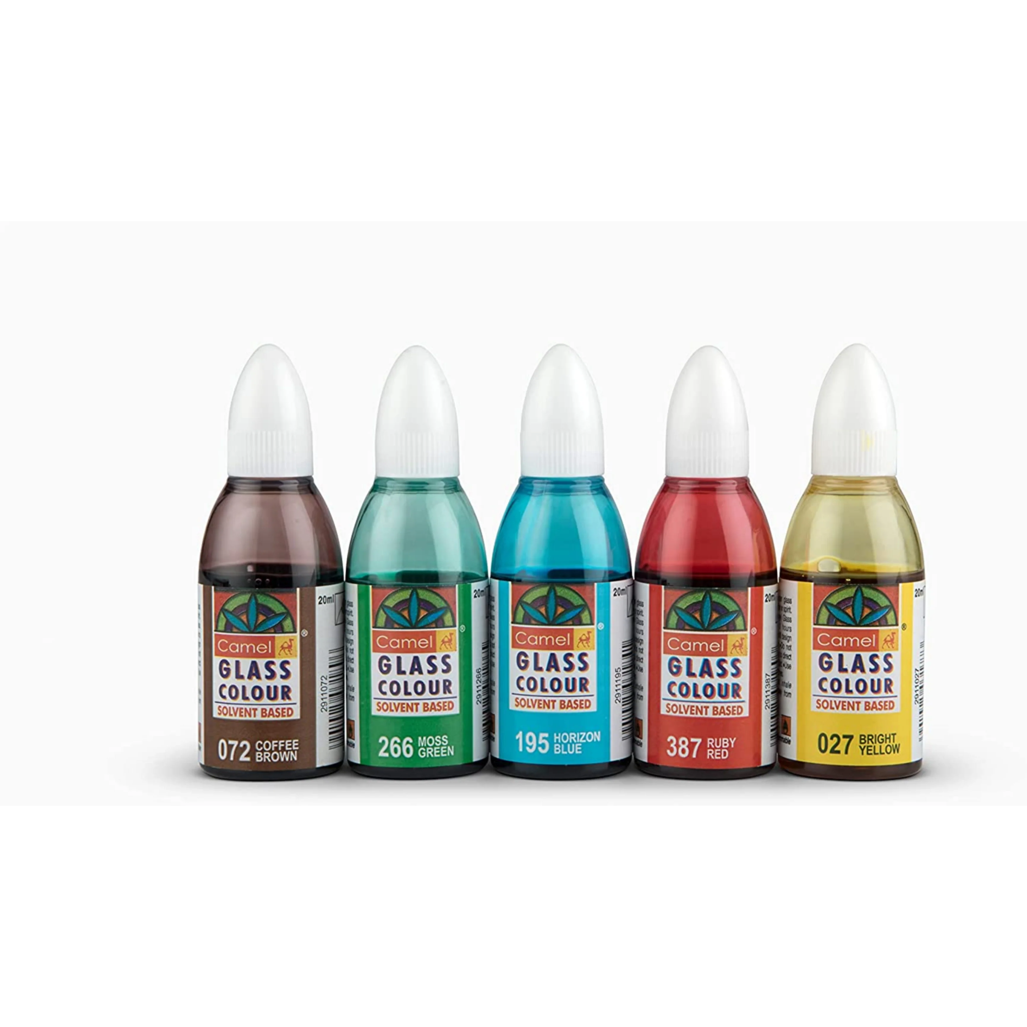 Camel Solvent Based Glass Color - 20ml Each 5 Shades - Image 2