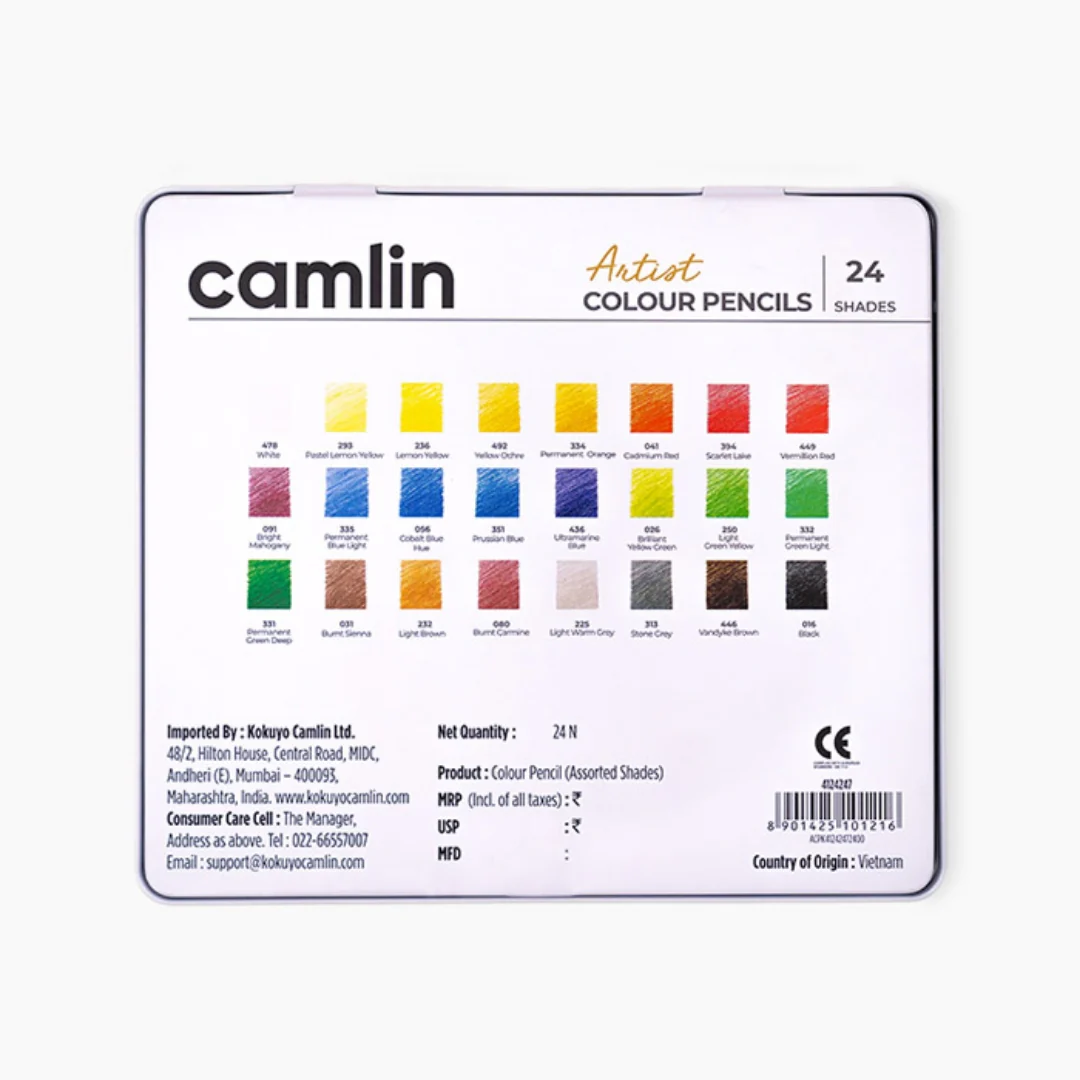 Camlin Artist Colour Pencils 24 Shades - Image 2