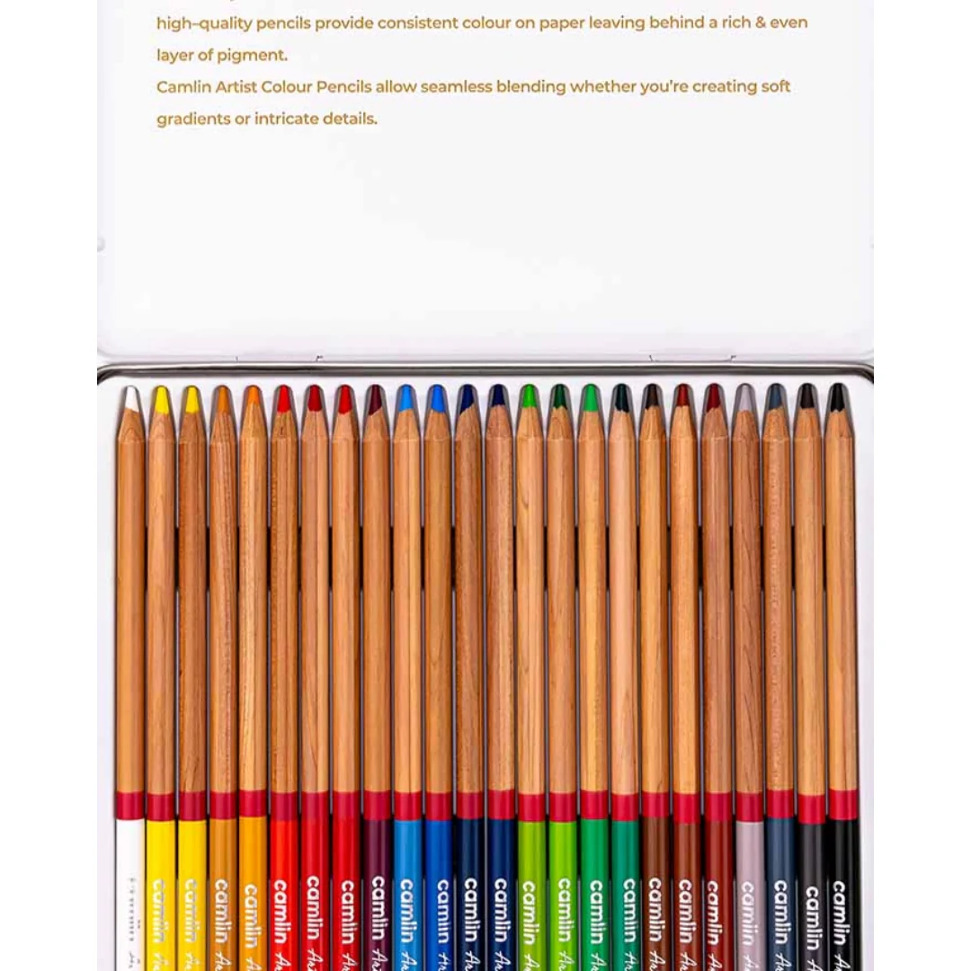 Camlin Artist Colour Pencils 24 Shades - Image 4