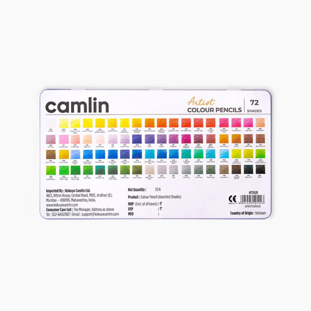 Camlin Artist Colour Pencils 72 Shades - Image 2