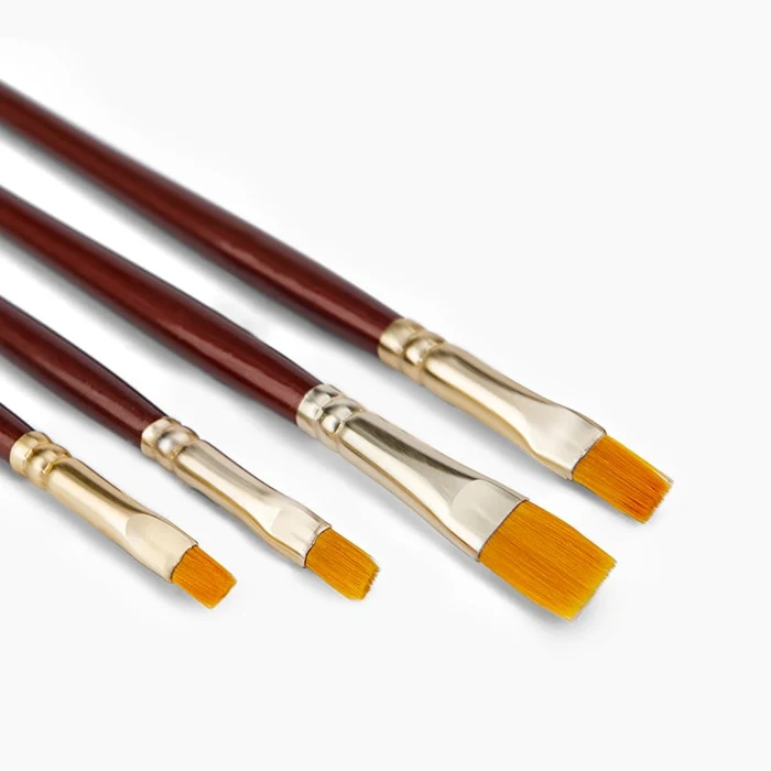 Camlin Camel Synthetic Gold Brushes Flat - Series 67 - Image 3