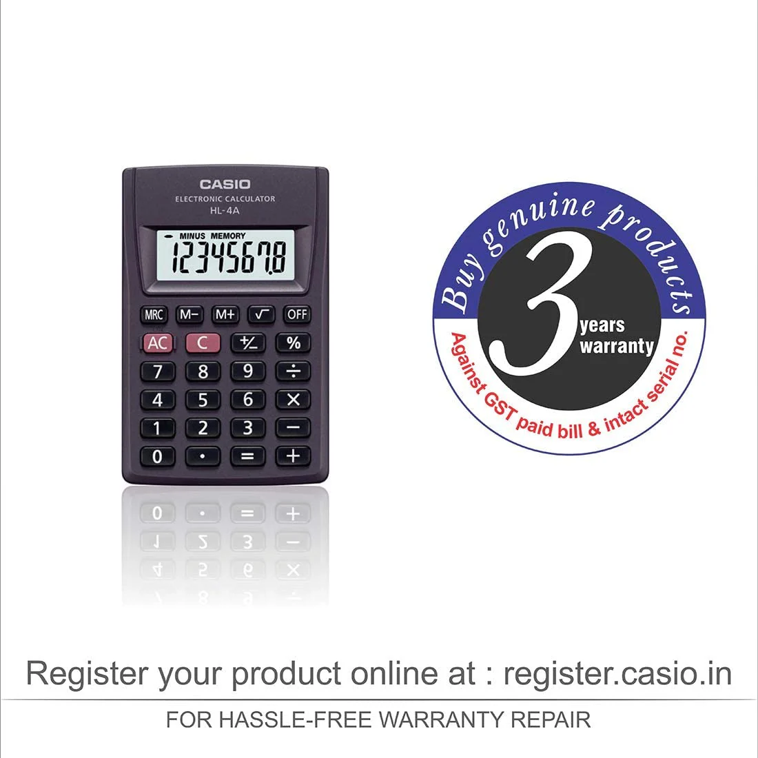 Casio HL-4A Portable Calculator - Image 5