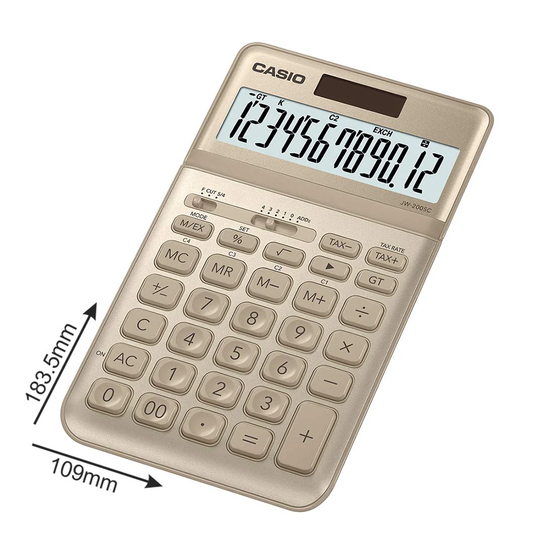 Casio JW-200SC-GD Premium & Stylish Calculator Gold - Image 6