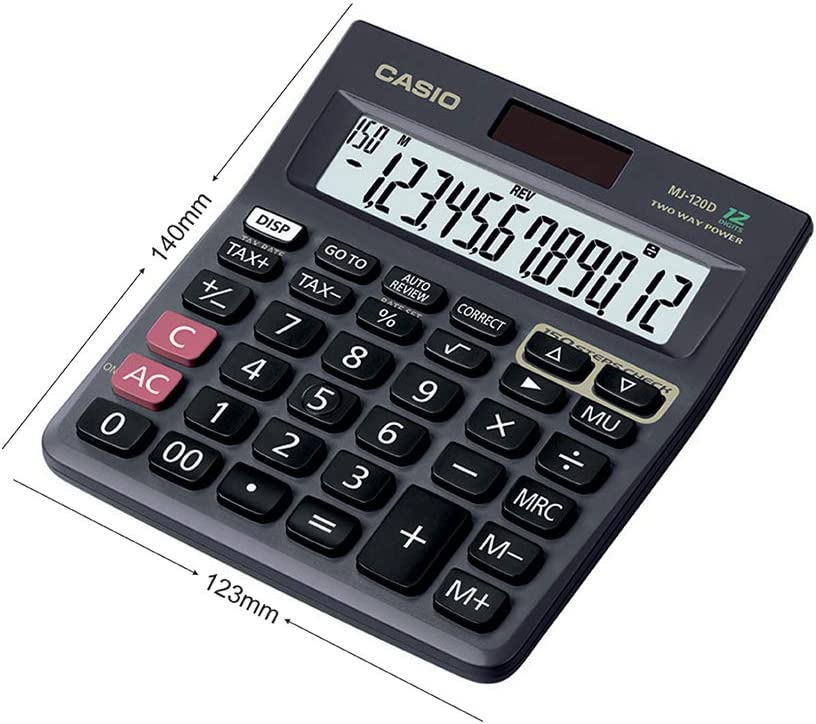 Casio MJ-120D 150 Steps Check and Correct Desktop Calculator with Tax Keys -Black - Image 3