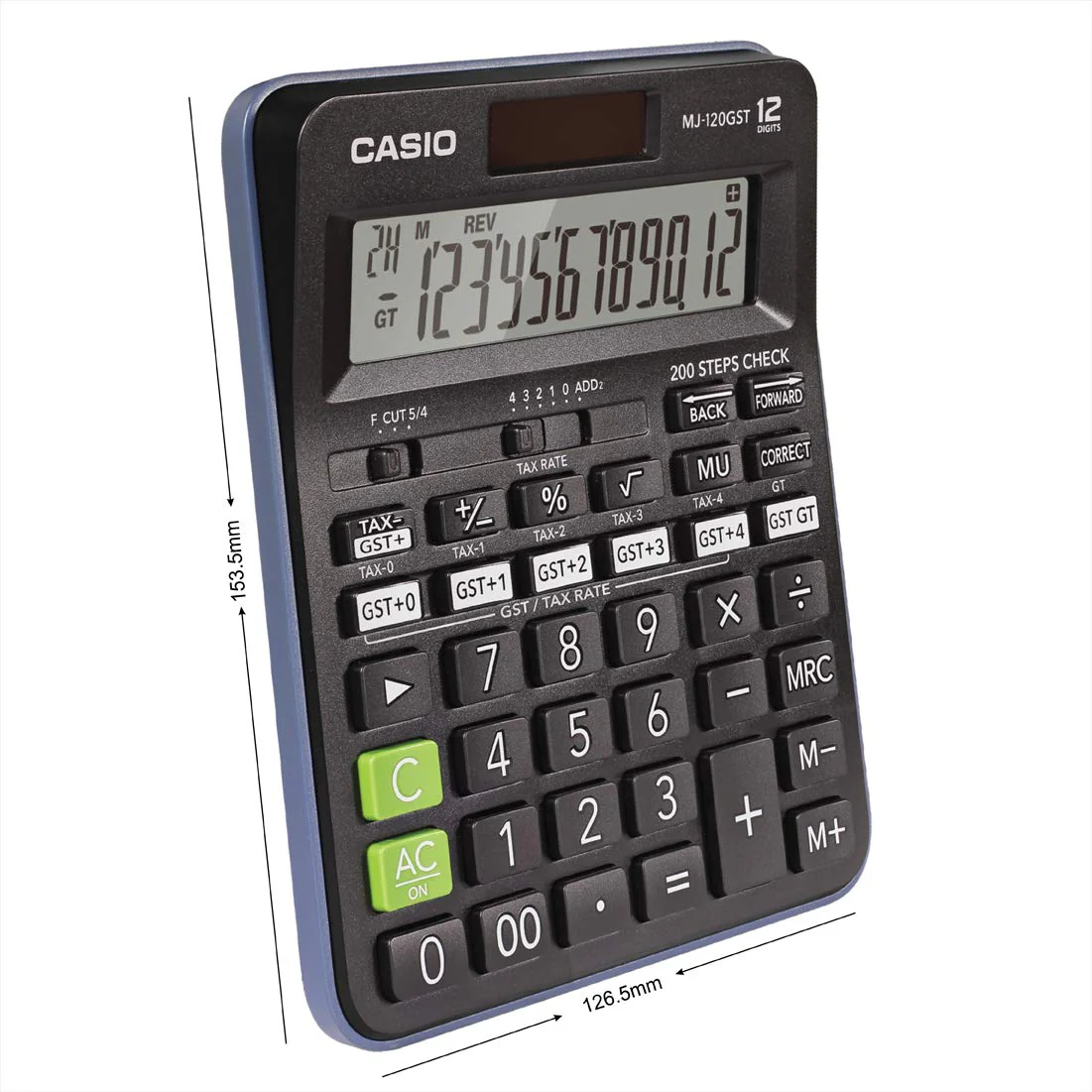 Casio MJ-120GST GST Calculator Black - Image 3