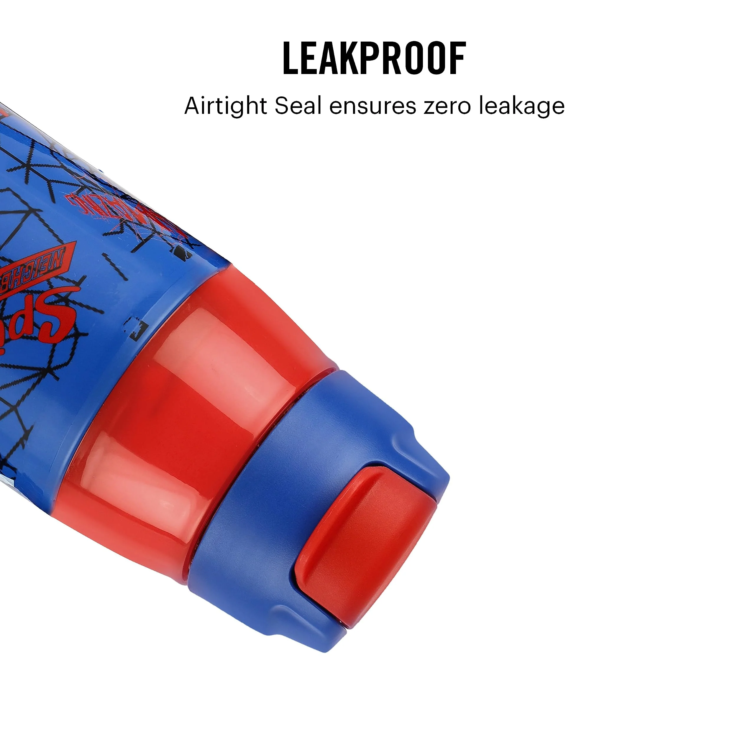 CELLO Puro Steel-X Hydra Kid 400 Water Bottle | PU Insulation | School Bottle | Picnic Bottle | Cold Insulation | Leak Proof | Kids Bottle | Easy to Carry | Spiderman Print | 400ml | Blue - Image 4