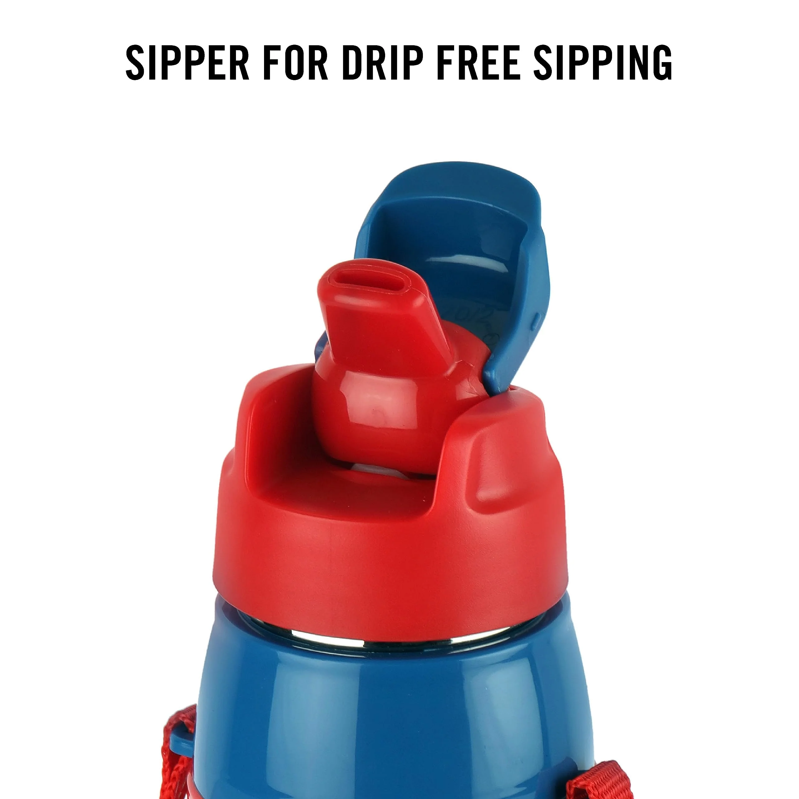 CELLO Puro Steel-X Hydra Kid 400 Water Bottle | PU Insulation | School Bottle | Picnic Bottle | Cold Insulation | Leak Proof | Kids Bottle | Easy to Carry | Spiderman Print | 400ml | Red - Image 5