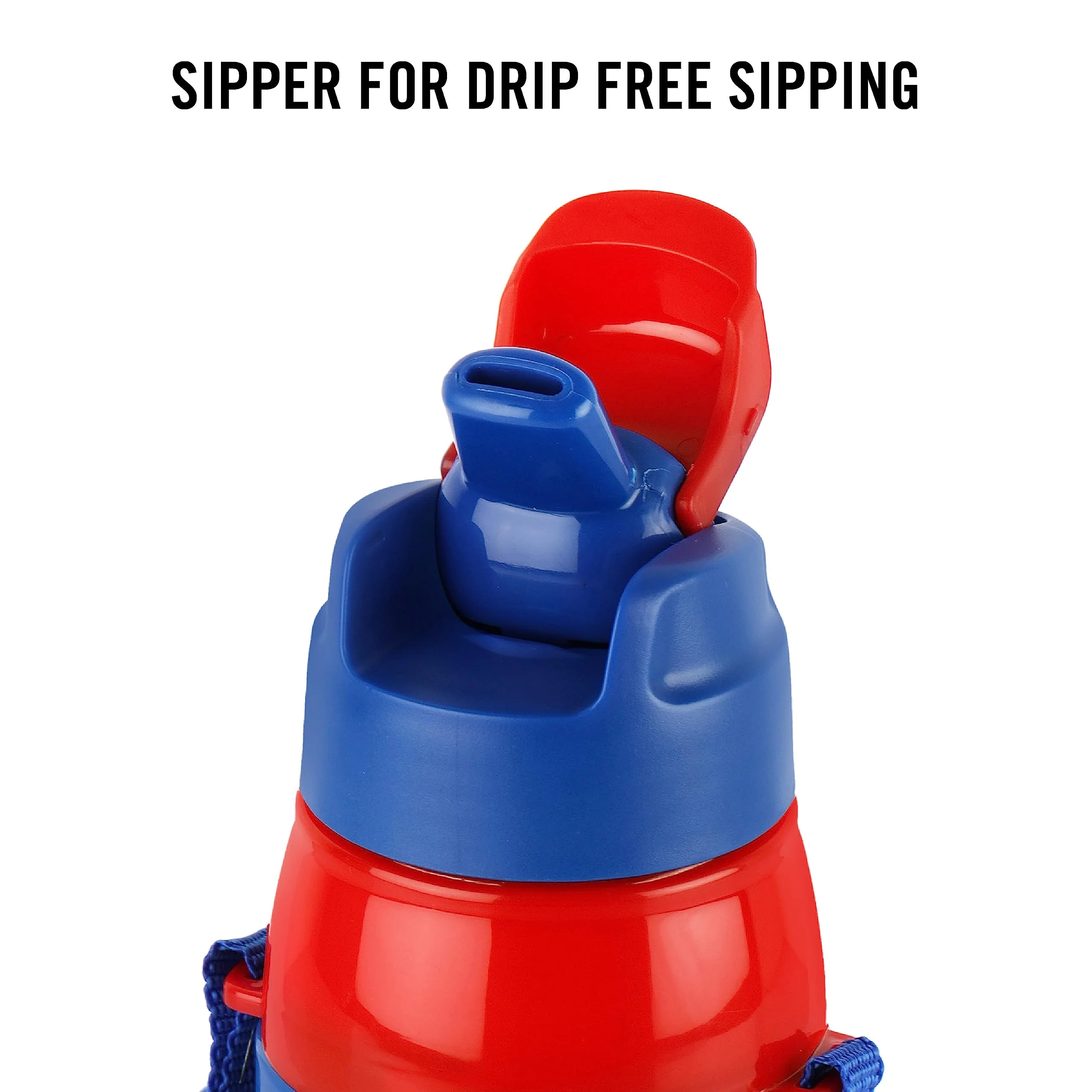 CELLO Puro Steel-X Hydra Kid 600 Water Bottle | PU Insulation | School Bottle | Picnic Bottle | Cold Insulation | Leak Proof | Kids Bottle | Easy to Carry | Spiderman Print | 520ml | Blue - Image 4