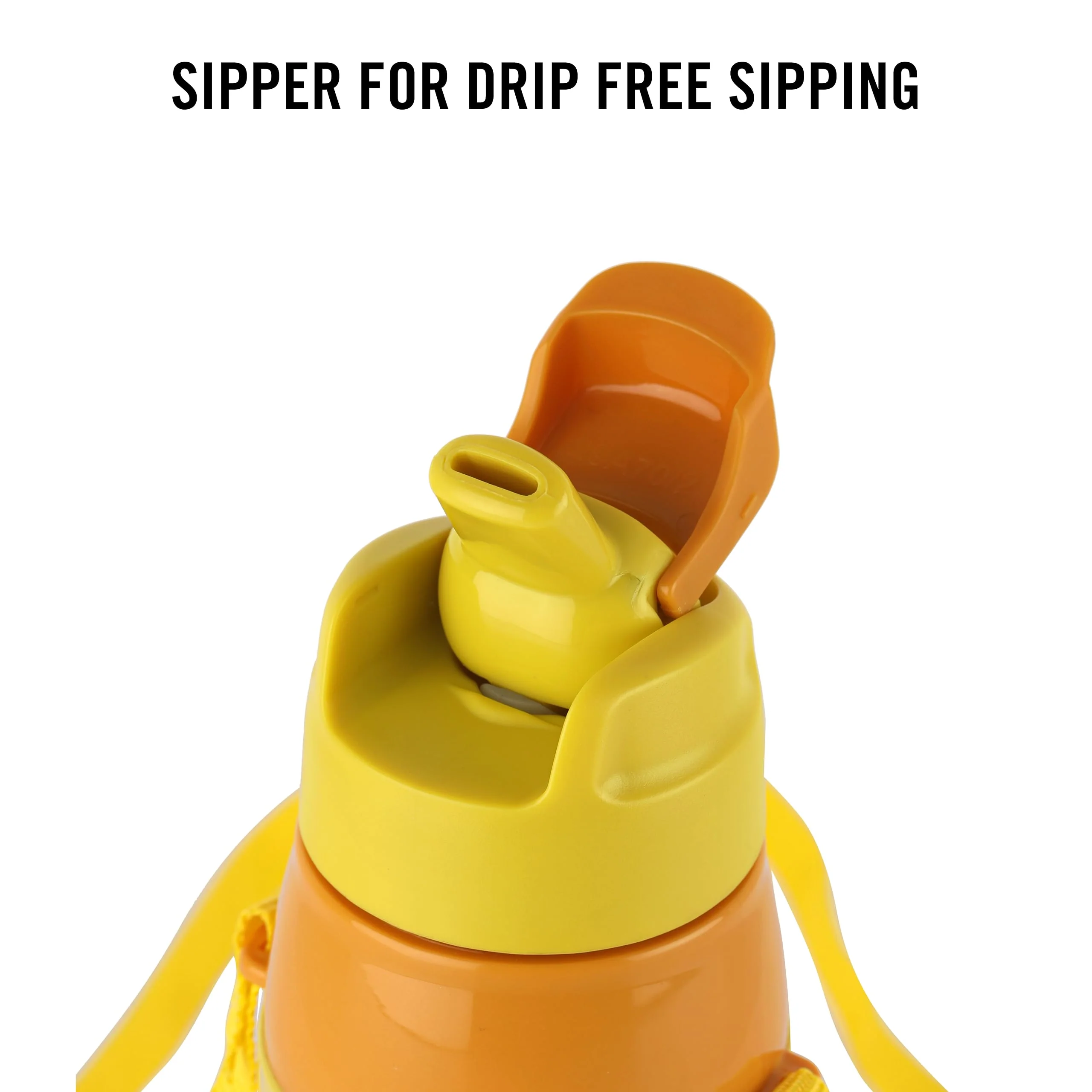 CELLO Puro Steel-X Hydra Kid 600 Water Bottle | PU Insulation | School Bottle | Picnic Bottle | Cold Insulation | Leak Proof | Kids Bottle | Easy to Carry | Tinker Bell | 520ml | Yellow - Image 3