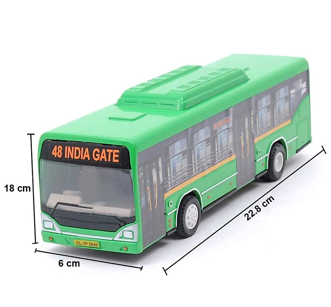 Centy Low Floor Bus Toy Pull Back Action & Realistic Design Miniature Plastic Vehicle Toys Multicolor - Image 10