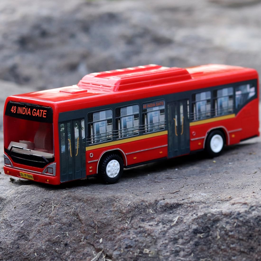 Centy Low Floor Bus Toy Pull Back Action & Realistic Design Miniature Plastic Vehicle Toys Multicolor - Image 6