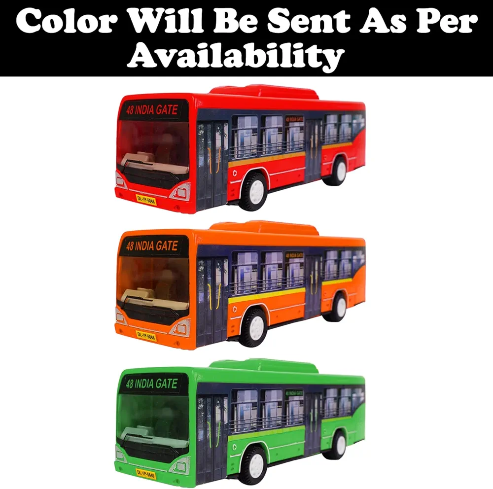 Centy Low Floor Bus Toy Pull Back Action & Realistic Design Miniature Plastic Vehicle Toys Multicolor - Image 7