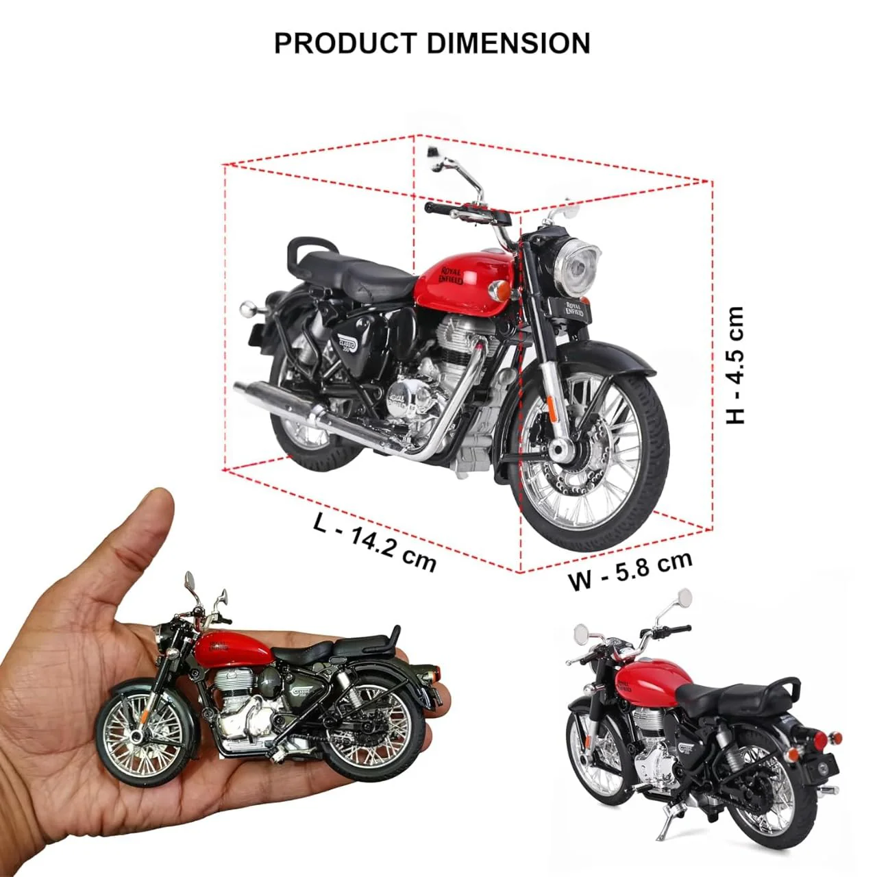 Centy Royal Enfield Classic 350 1:15 Scale Model - Image 8
