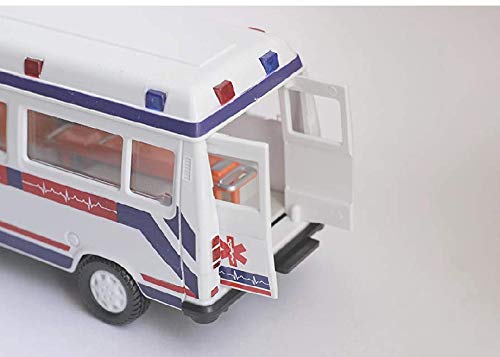 Centy Toys Ambulance White with Openable Tail gate Detachable Stretcher Saline Stand Oxygen Cylinder Pull Back Action - Image 3