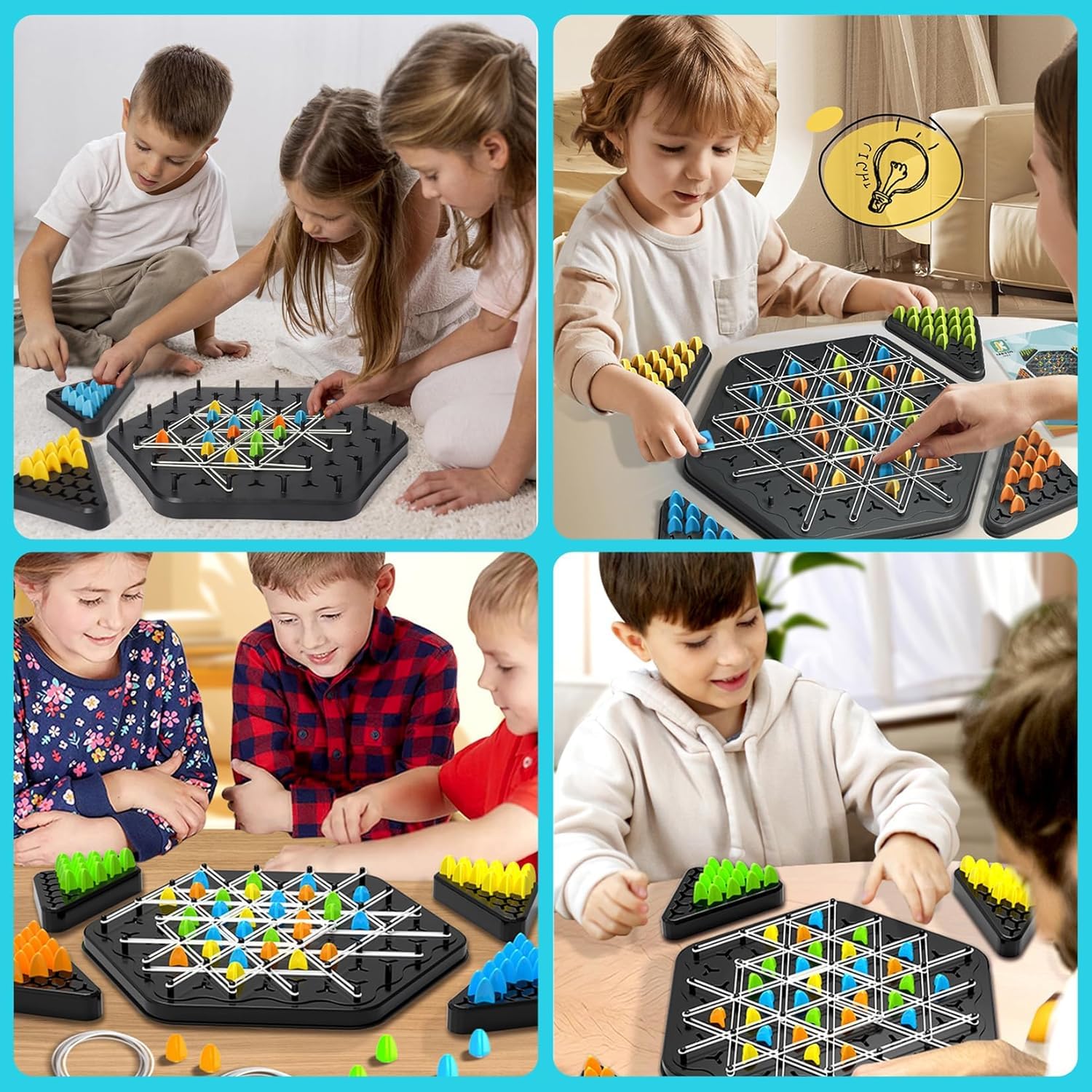 Chain Triangle Chess Game Board Triggle Elastic Rubber Band - Image 5