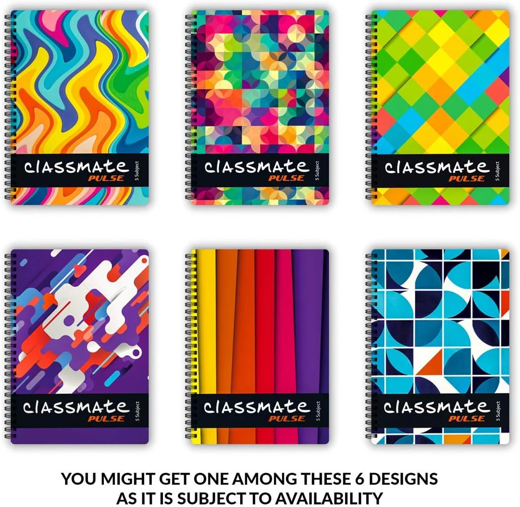 Classmate 2100117 Soft Cover 6 Subject Spiral Binding Notebook, Single Line - 300 Pages - Image 2