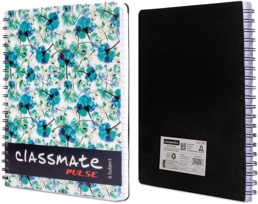 Classmate 2100117 Soft Cover 6 Subject Spiral Binding Notebook, Single Line - 300 Pages - Image 3