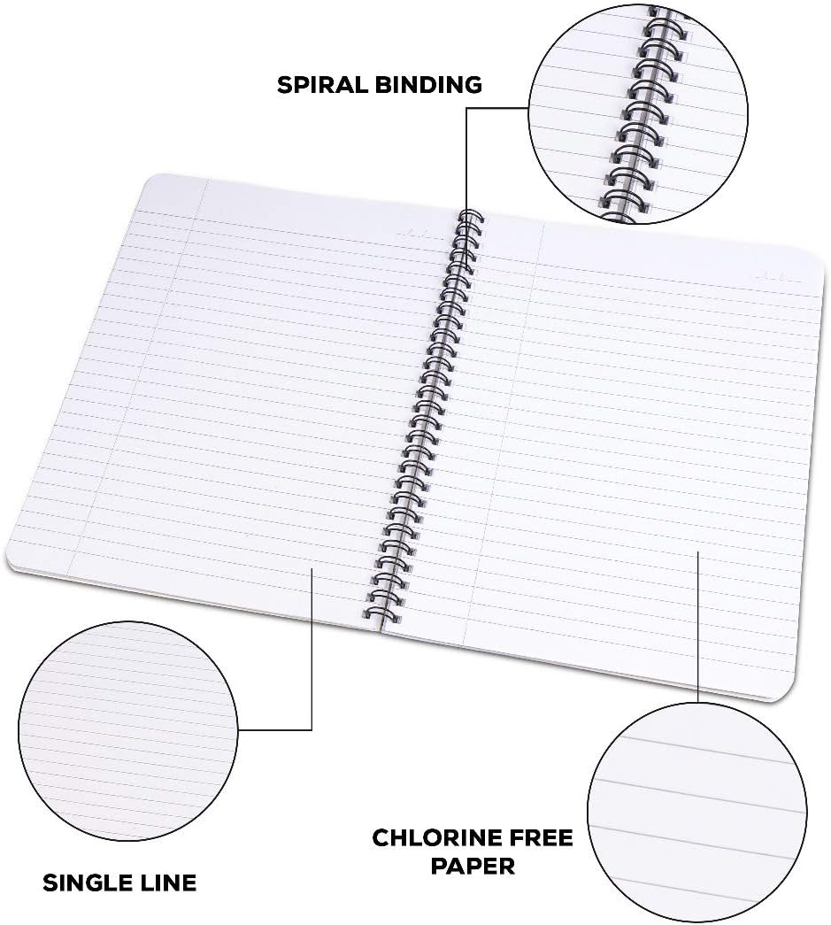 Classmate 2100117 Soft Cover 6 Subject Spiral Binding Notebook, Single Line - 300 Pages - Image 5