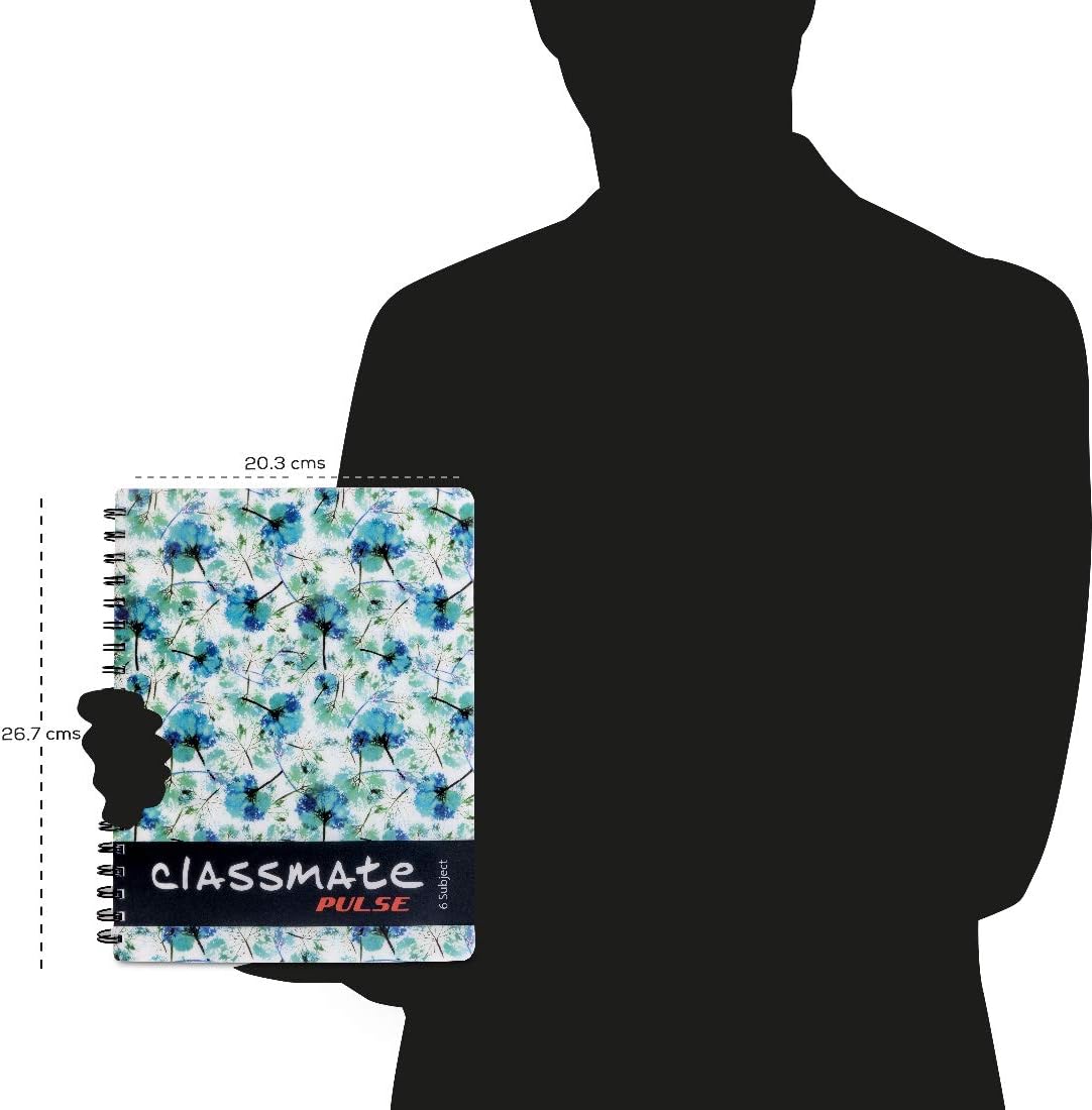 Classmate 2100117 Soft Cover 6 Subject Spiral Binding Notebook, Single Line - 300 Pages - Image 7