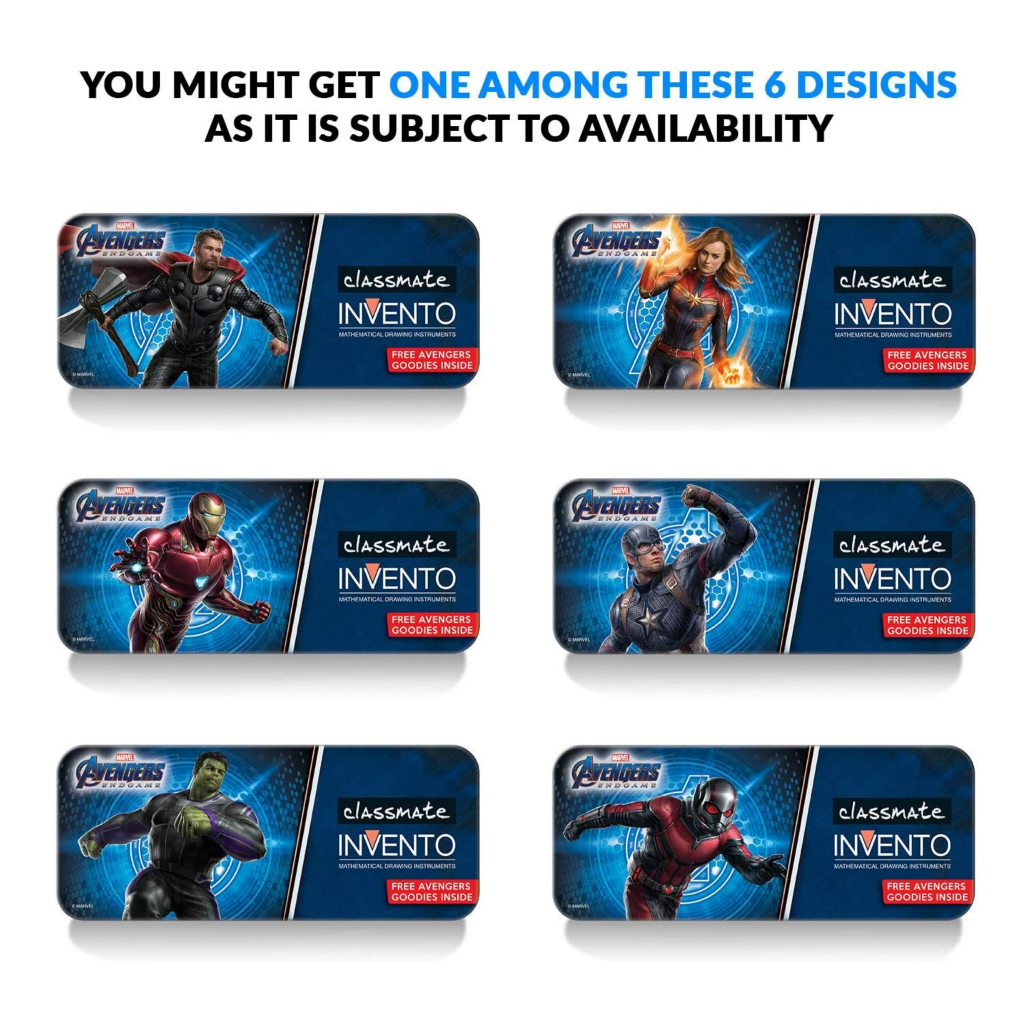 Classmate Invento Geometry Box| Rust Resistant Instruments | Available in your Favourite Avengers Characters - Image 3
