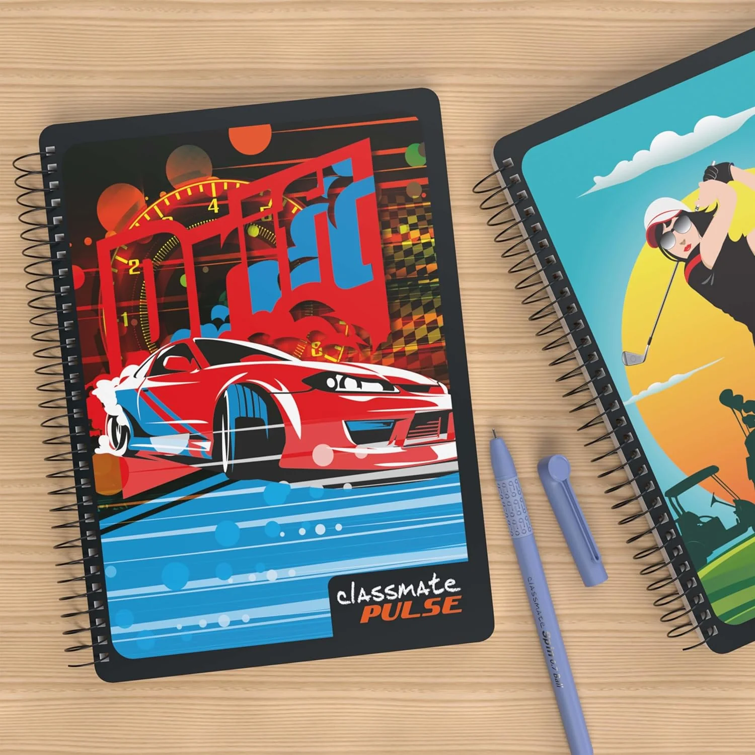 Classmate Pulse Spiral Notebook - 240 mm x 180 mm, Soft Cover, Ruled - 200 Pages - Image 2
