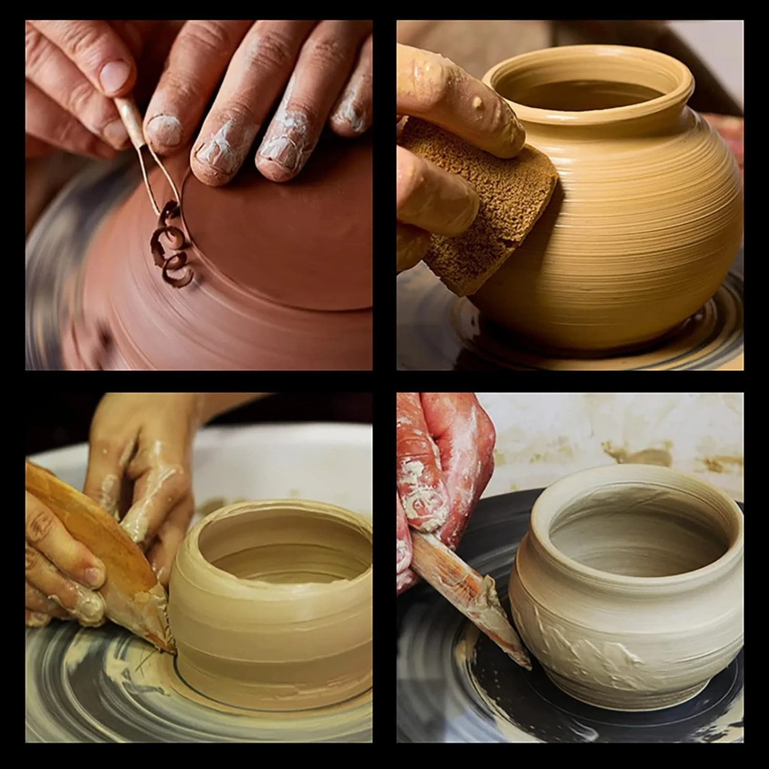 Clay Tool Set Wooden Pottery Clay Sculpture Carving Tool 8 Piece Set Beginner DIY Making Modeling Carving - Image 5