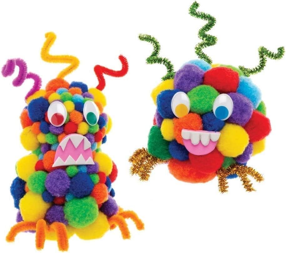 Craft Pom Pom Ball 1 Cm Assorted Colorful - 1000 Pc's - Image 7
