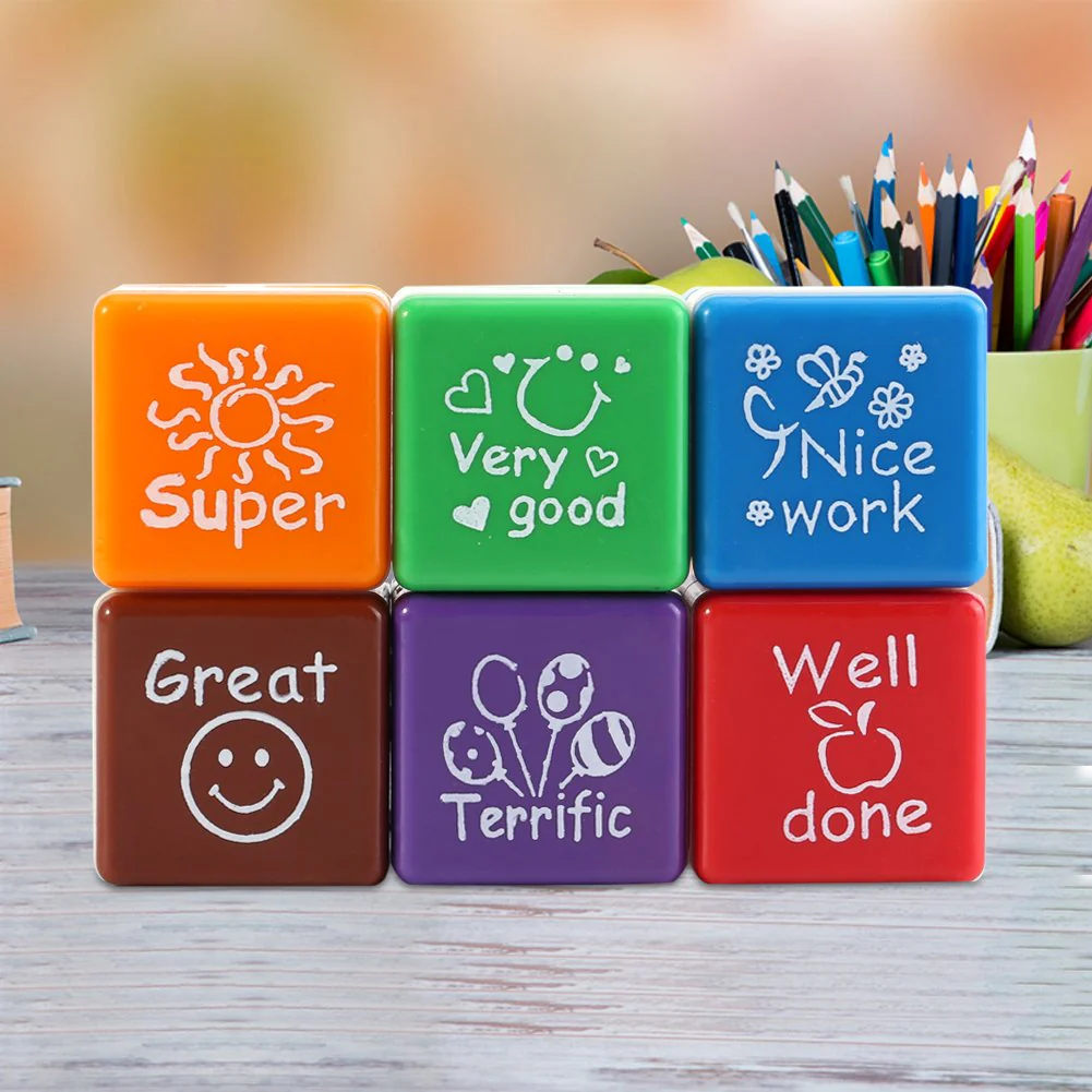 Creative Self Inking DIY Stamp Cute Motivation Diary Stamps DIY Praise for Teacher - Image 6