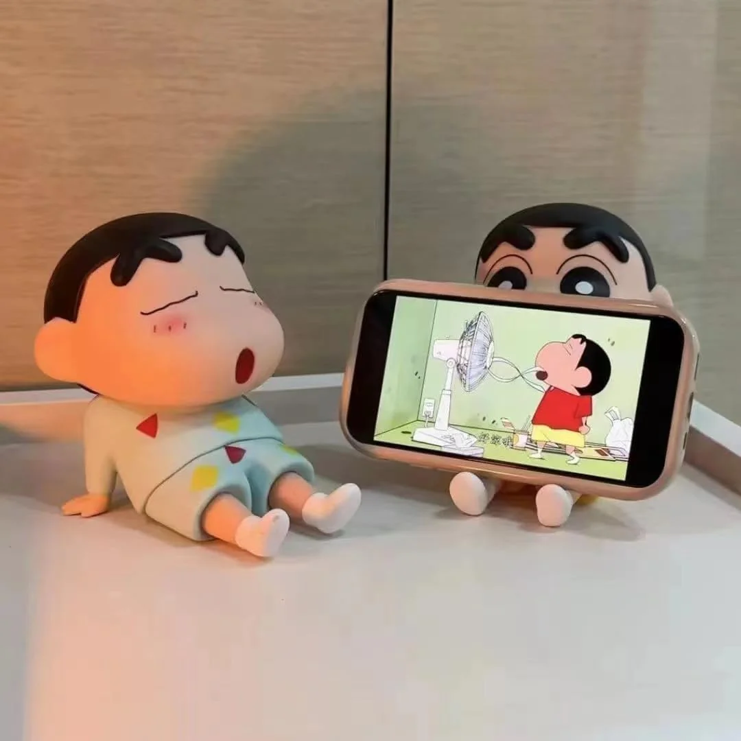 Cute Shinchan Anime Figure in Sitting Pose, Phone Holder, Cartoon Toy, PVC Action Figure, Best Gift for Shinchan Fans - Image 8