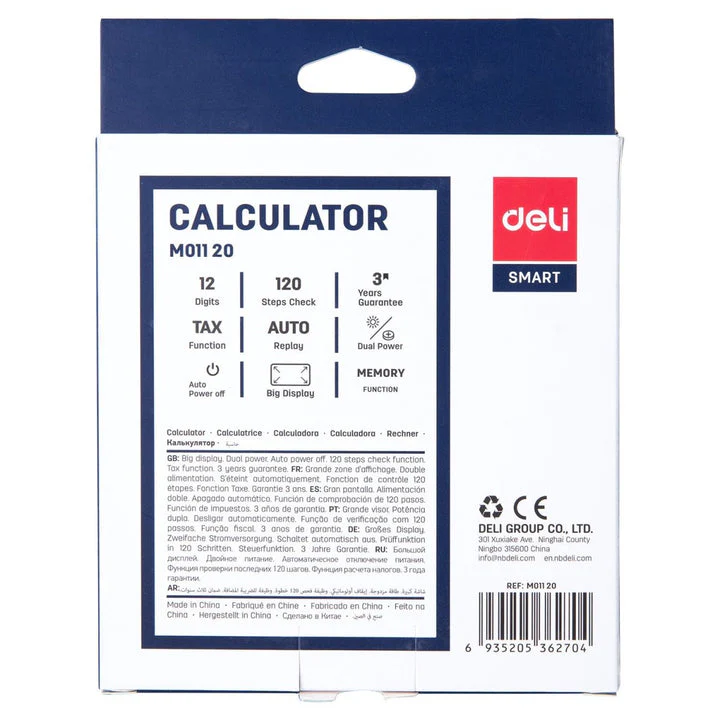 Deli Smart Calculator M01120 - Image 9