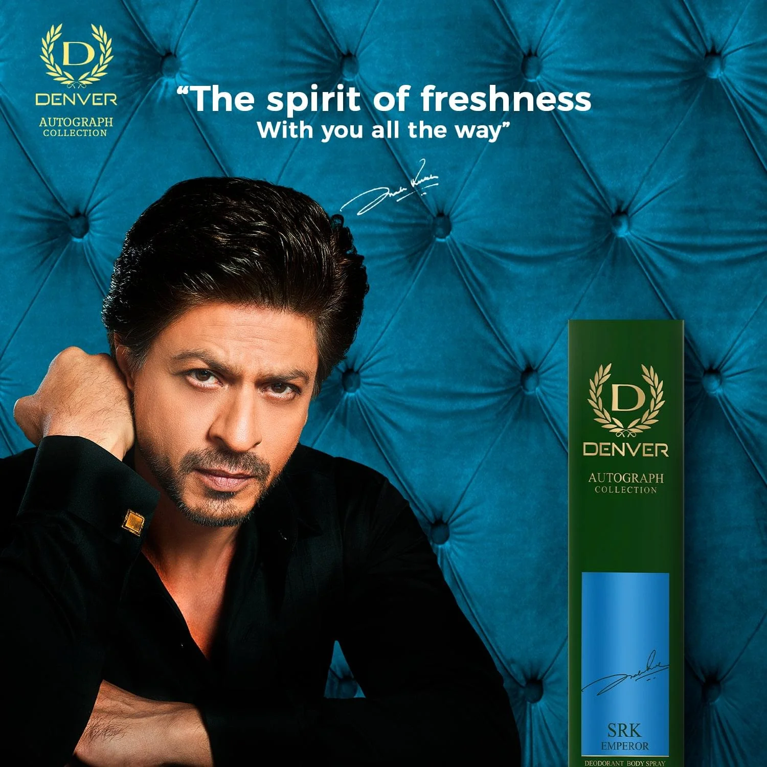 Denver Srk Emperor Deodorant Autograph Collection Deodorant Spray - For Men (140ML) Luxury Long Lasting Deo Body Spray - Image 2