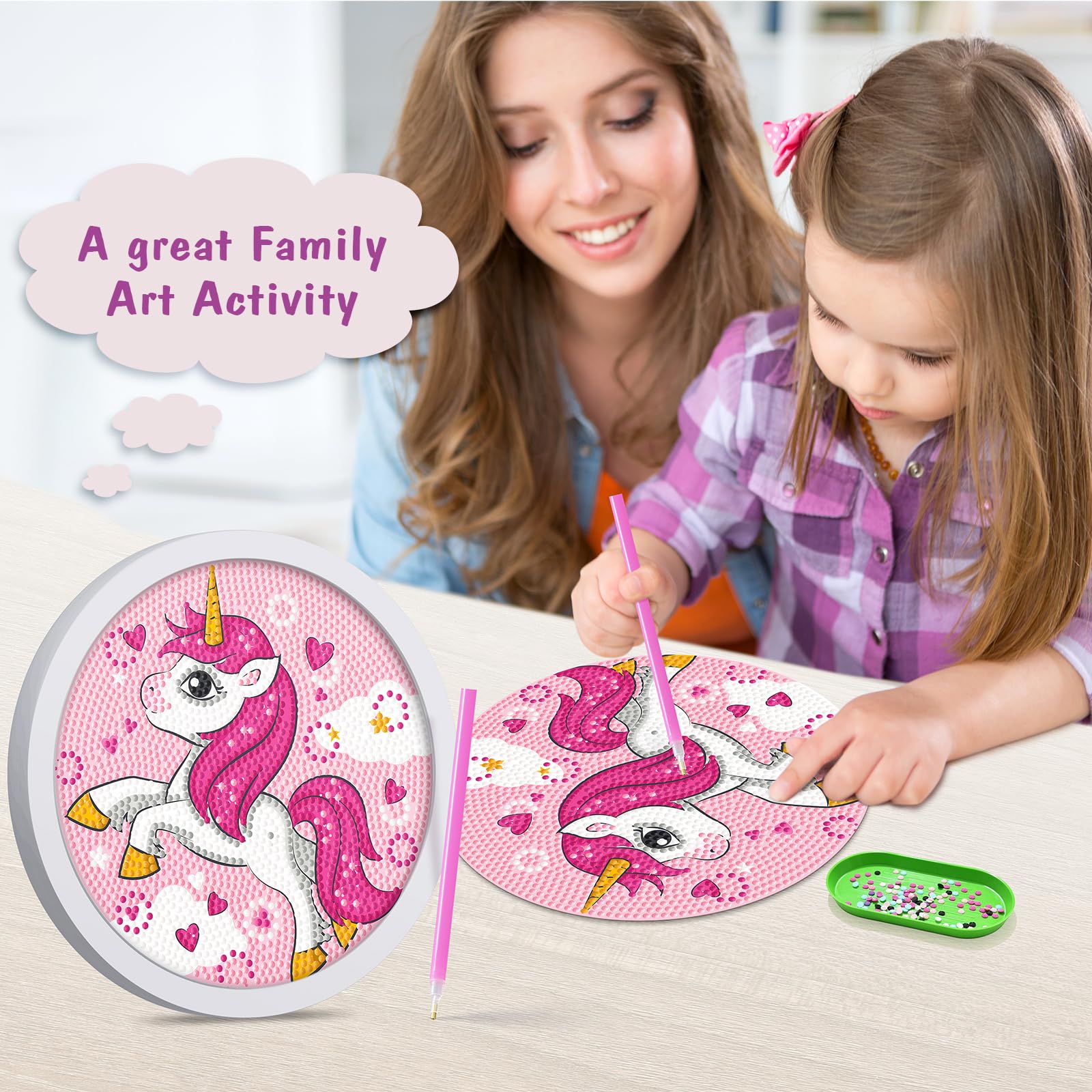 Diamond Painting Kit for Kids, Diamond Art Activity with 5D Gem Large 7.8 Inches DIY Arts and Crafts Gifts for Kids - Image 3