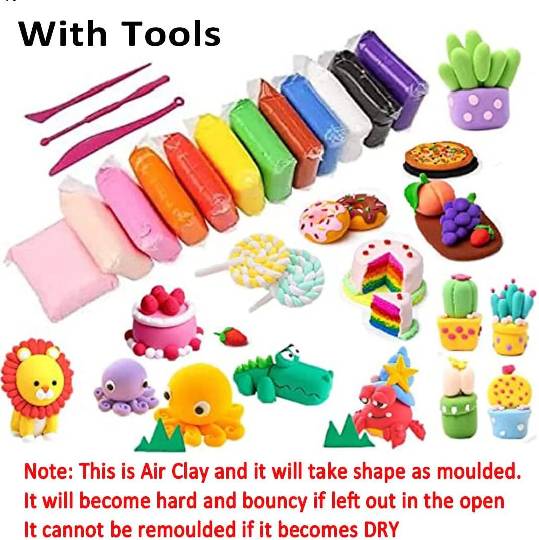 DIY Ultra-Light Air Drying Super Clay for Craft of 12 Colours Fluffy Foam Bouncing Clay for Kids - Image 7