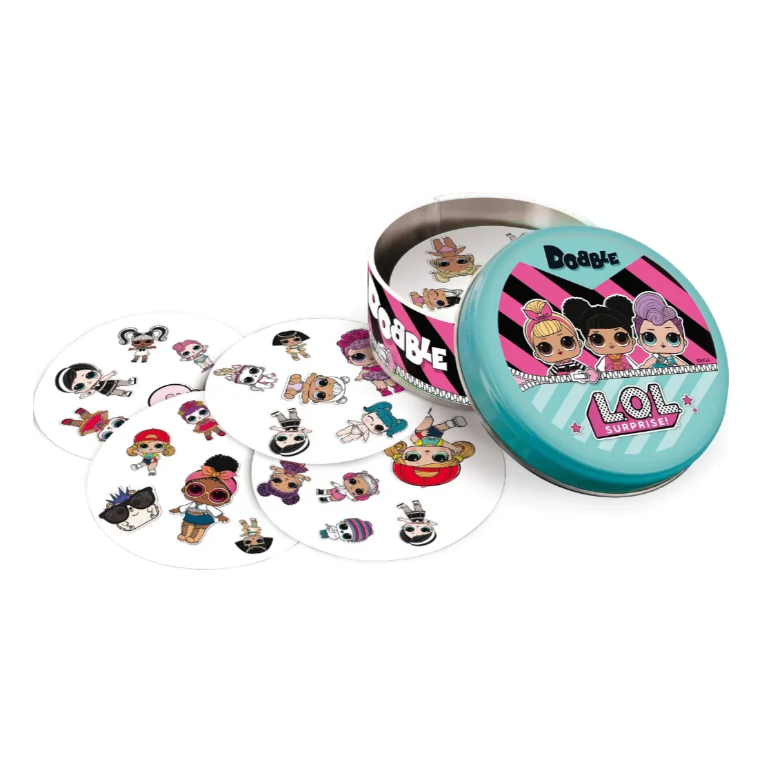 Spot it! Dobble LOL Surprise Card Game Ages 6+ 2-8 Players 15 Minutes Playing Time - Image 3