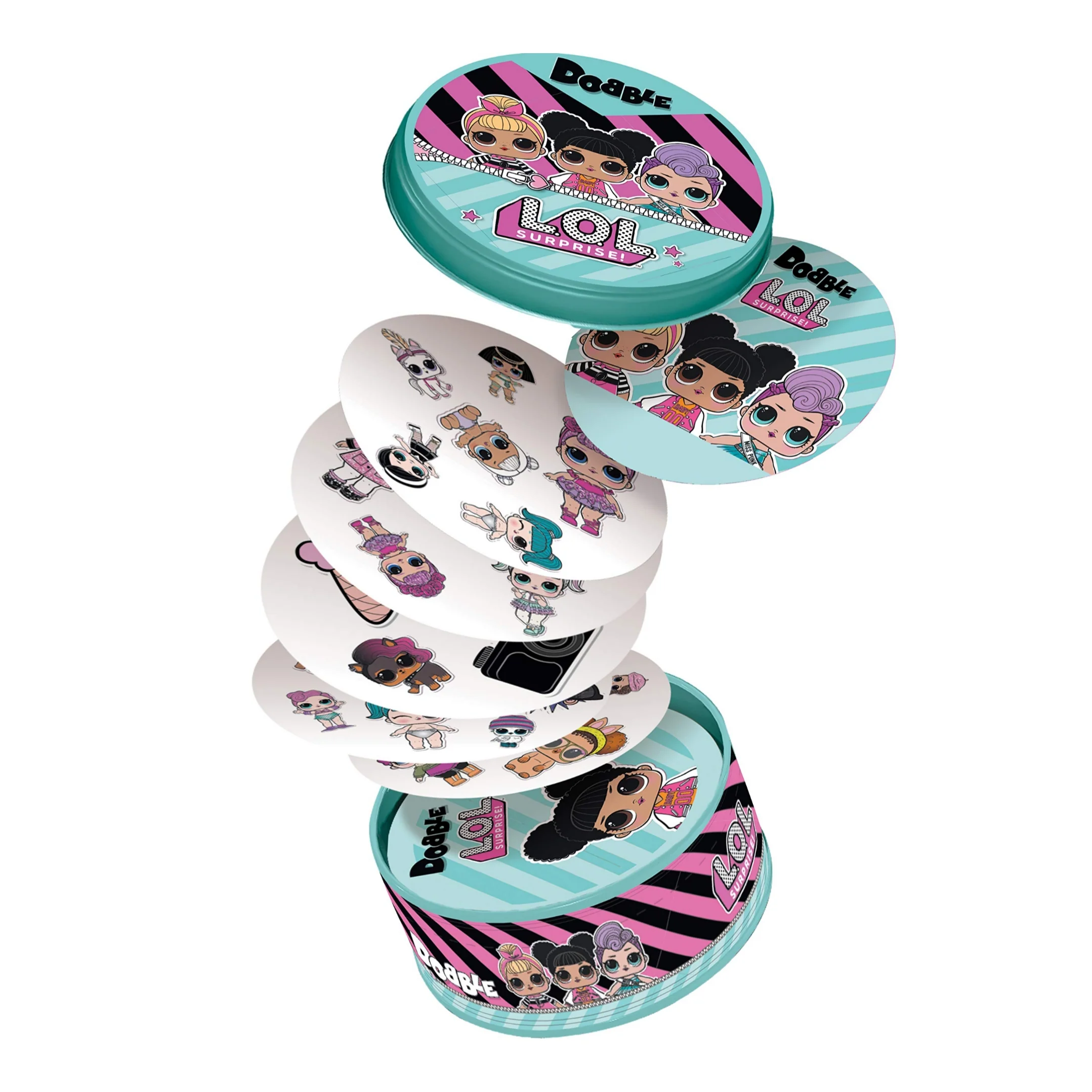 Spot it! Dobble LOL Surprise Card Game Ages 6+ 2-8 Players 15 Minutes Playing Time - Image 4