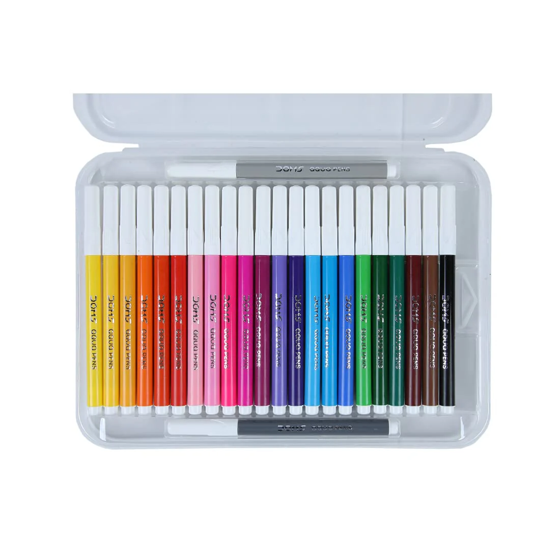 Doms Aqua 24 Shades Watercolour Sketch Pen Set | Unique Push Resistant Tip With Bright & Intense Colors | Non-Toxic & Safe For Kids | Colourful Sketching, Doodling & Mandala Art - Image 2