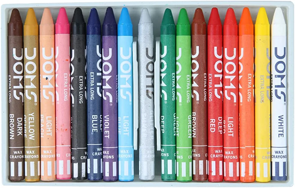 DOMS Non-Toxic Extra Long Wax Crayon Set in Cardboard Box - Image 2