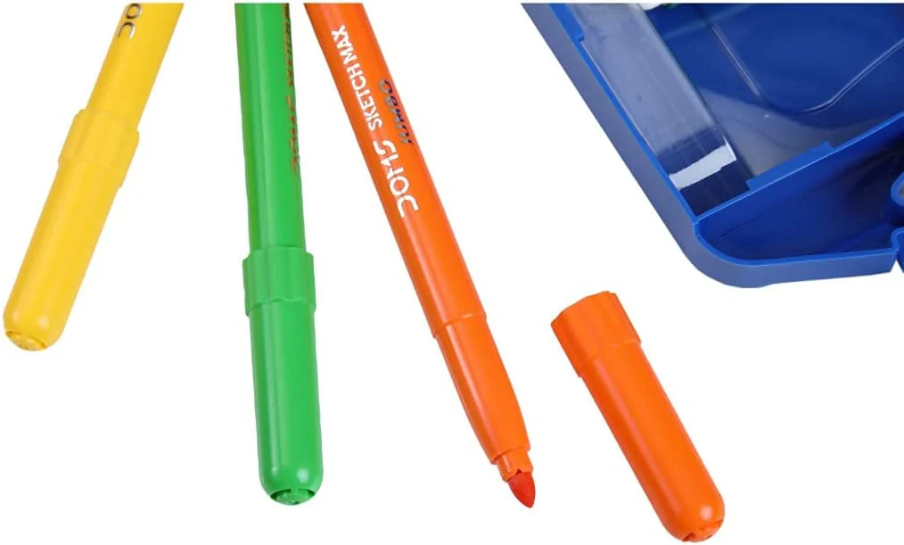 DOMS Sketch Max Non-Toxic Jumbo Sketch Pen Set with Plastic Carry Case - Image 4