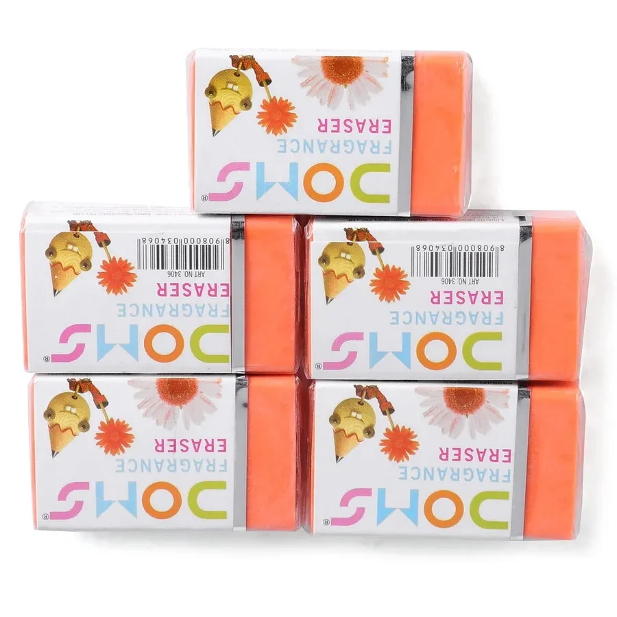Doms Triangular Dust Free Fragrance Eraser Jar Pack | Clean, Dust Free & Good Erasing | Lesser Flakes & Non-Messy Erasing | Always Catches People's Eye | Pack of 50 Pieces - Image 5