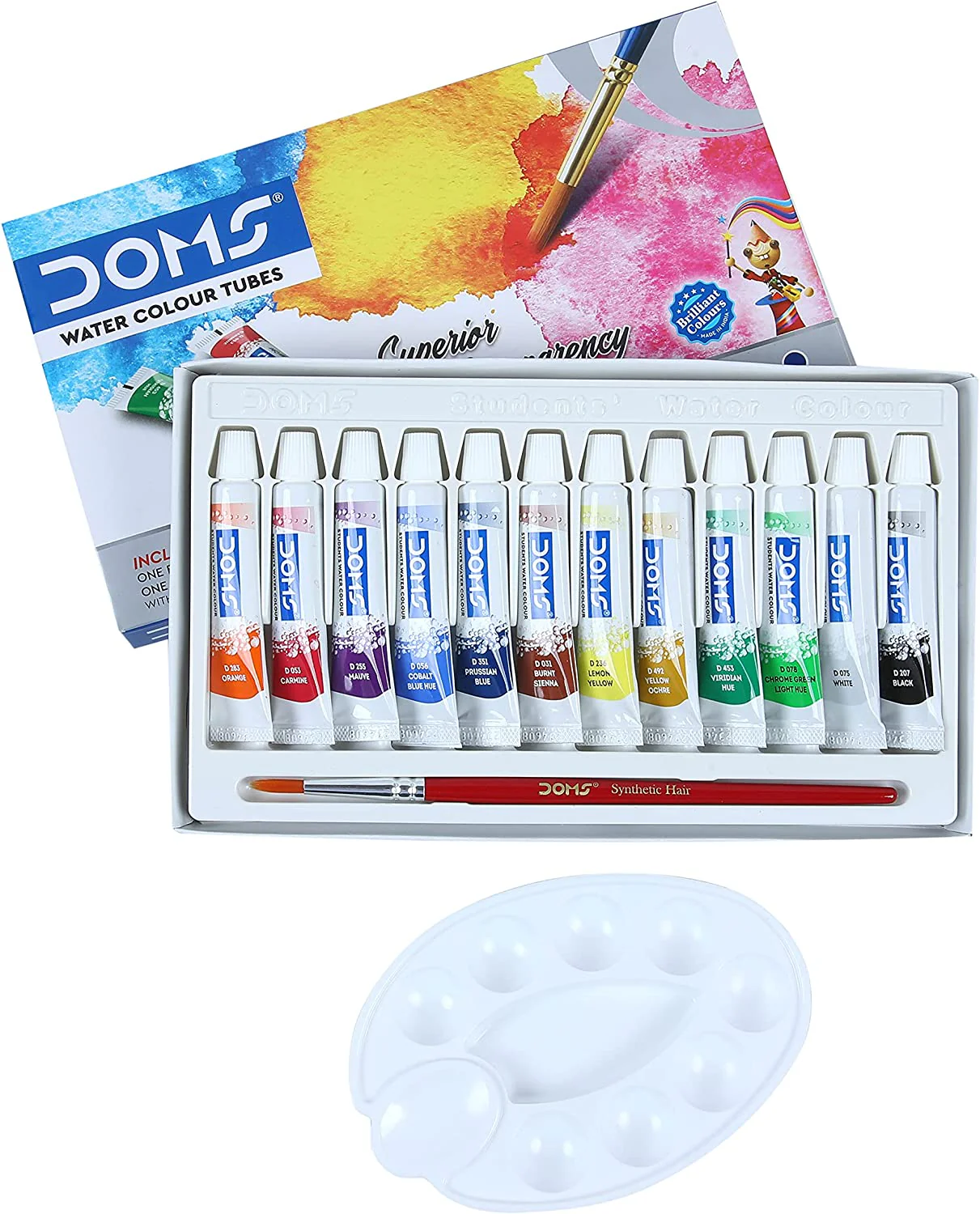 Doms Water Color Tube 12 Shades - Image 2