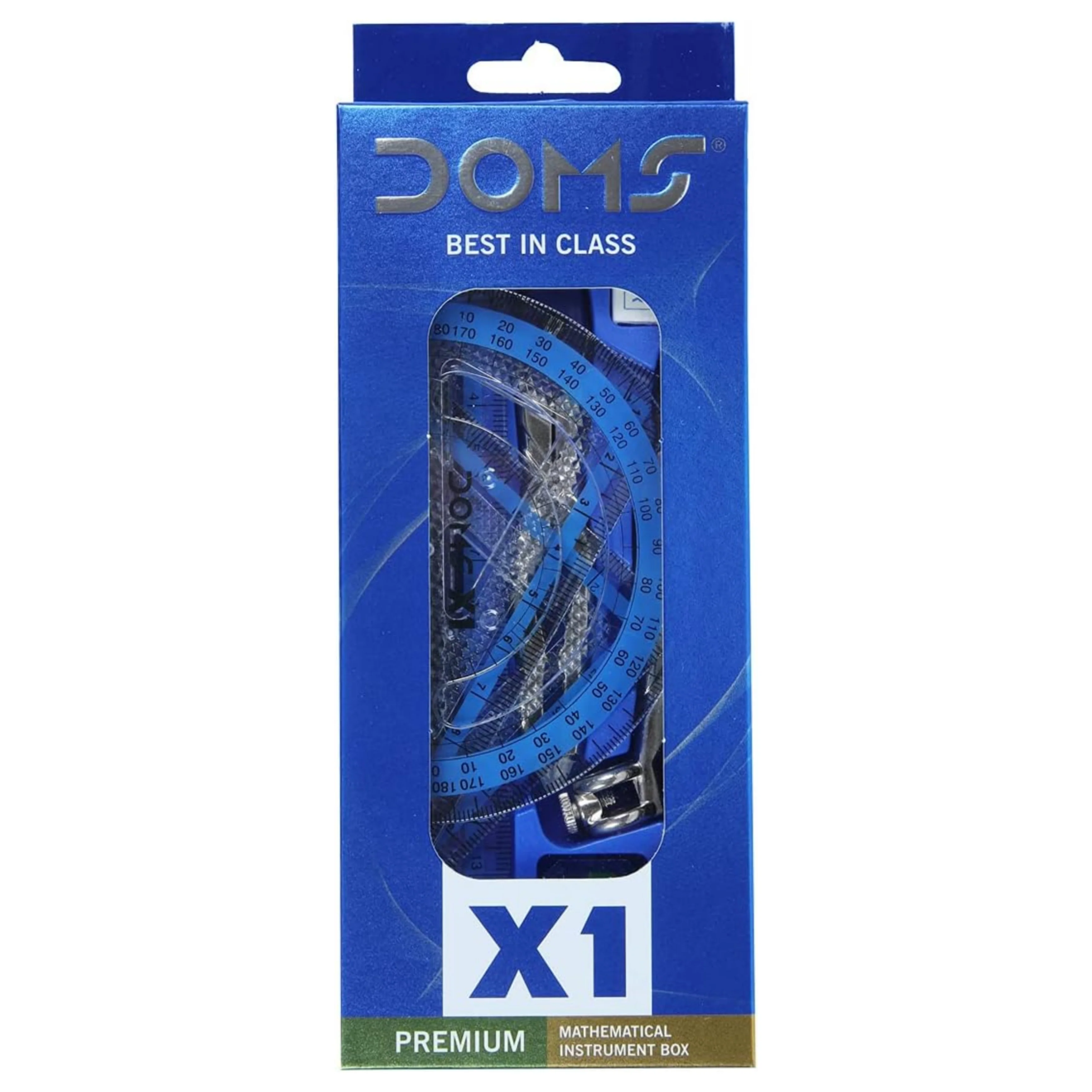 Doms X1 Premium Mathematical Drawing Instrument Box | Best In Class | Ensures Accuracy & Perfection | Geometry Box For Students | Set of 10 Instruments