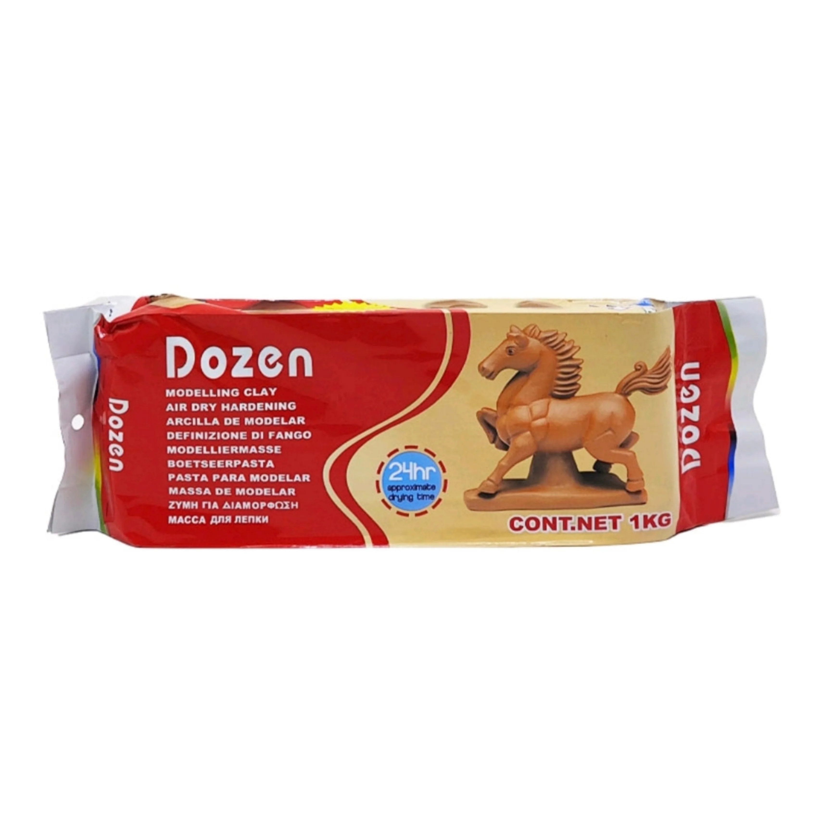 Dozen Air Dry Craft Clay - Brown - Image 3
