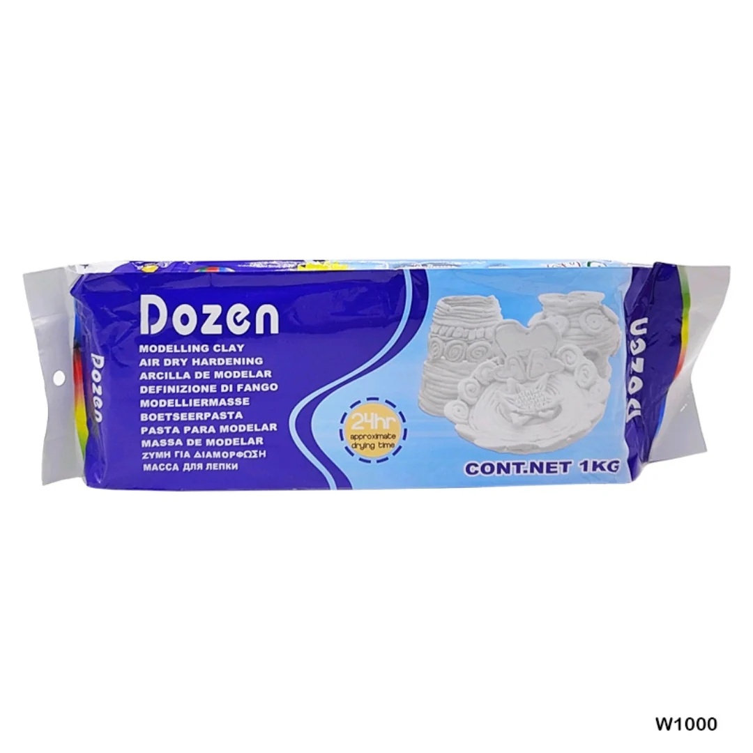 Dozen Air Dry Craft Clay - White - Image 3